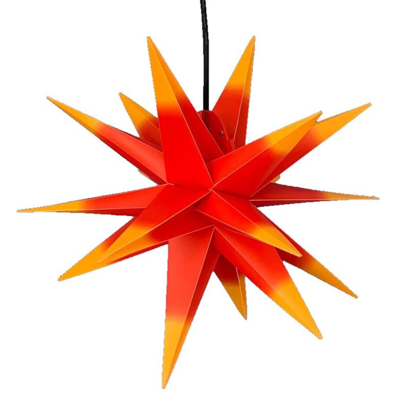 Hviezda do exteriéru, 18-cípa Ø 40 cm červená/žltá