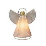 Dekoratívny svetelný anjel z papiera E14 biely/mosadz 36cm