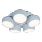 Eliora LED ceiling lamp, 5-bulb, white, CCT, remote control