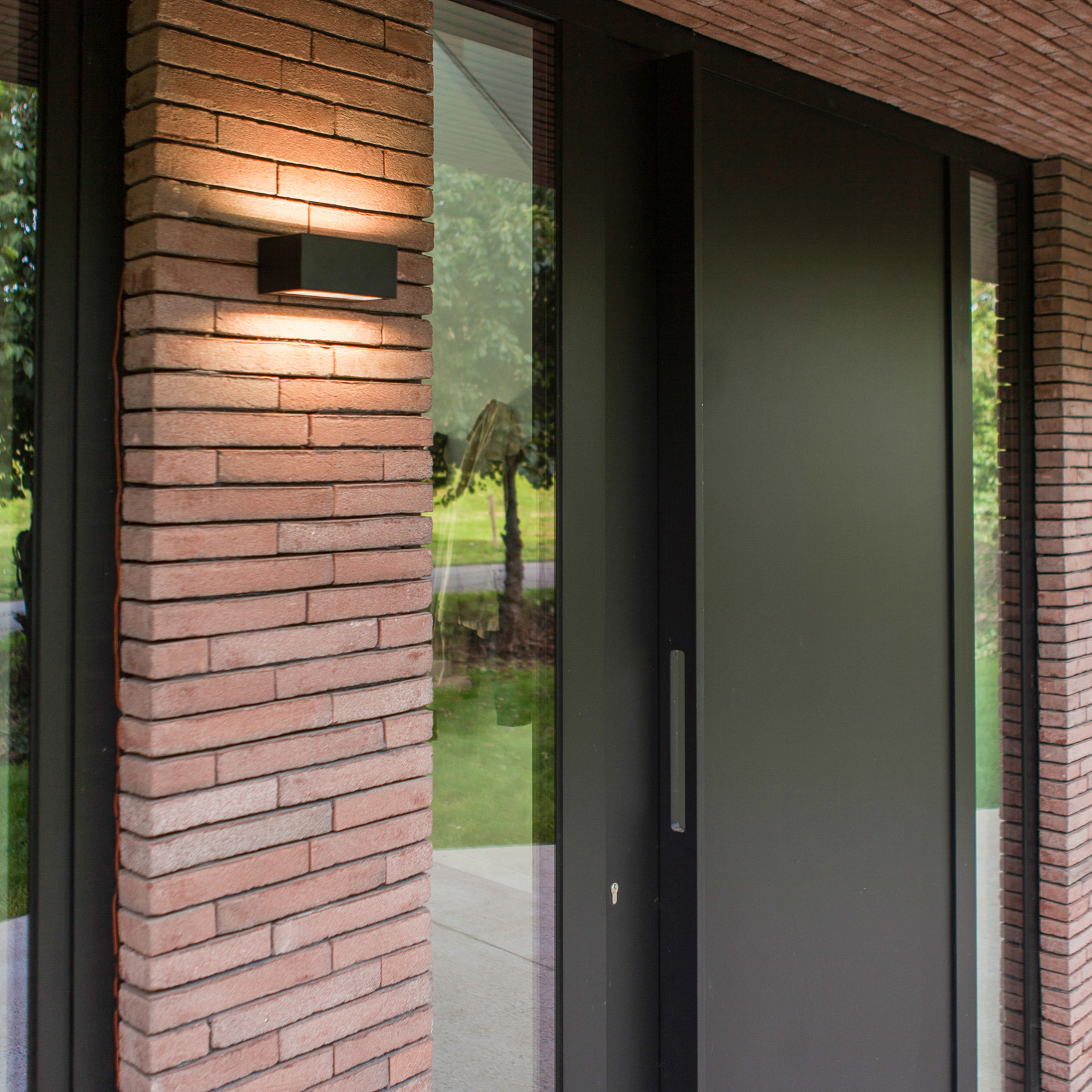 LED-Außenwandleuchte GEMINI, schwarz, 14 cm, IP54, up/down