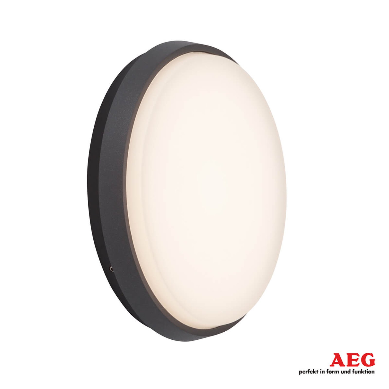 AEG Efficient Letan Round LED outdoor wall lamp, aluminium, plastic, 23 W, energy efficiency: A+