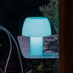 Lampa de masă reîncărcabilă LED Nemo Lorosae, albastru, sticlă, IP54, USB