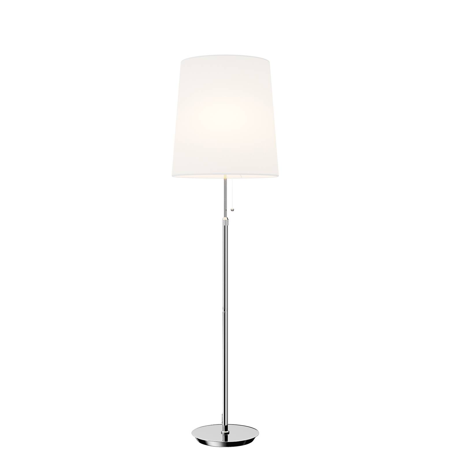 Lucande Pordis álló lámpa, 155 cm, króm-fehér
