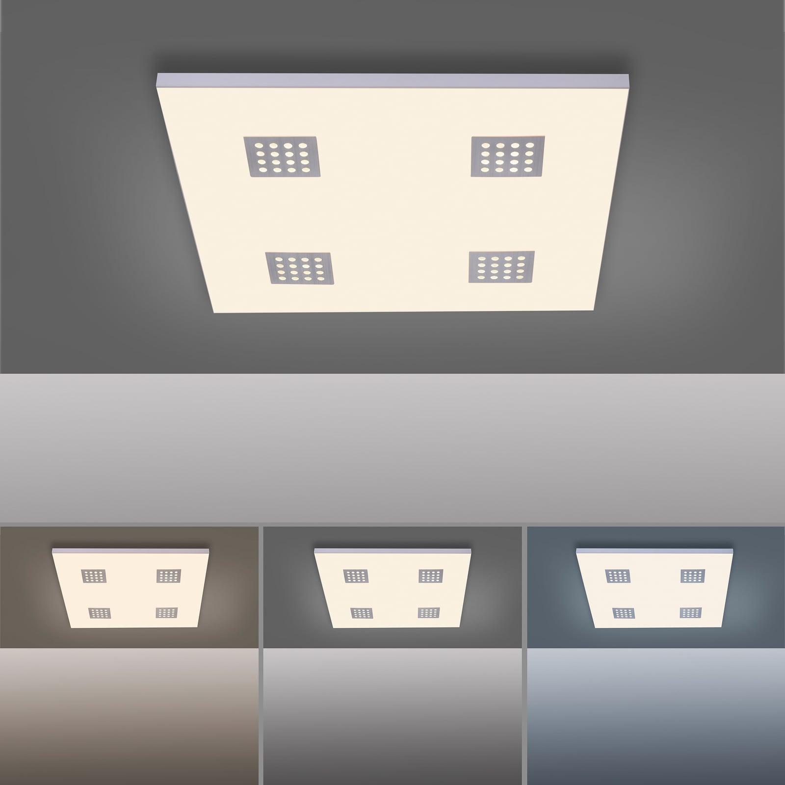 Neo LED-Deckenleuchte, 62 cm, alu, CCT, Fernbedienung - PURE Neo LED-Deckenleuchte, 62 cm, alu, CCT, Fernbedienung - PURE