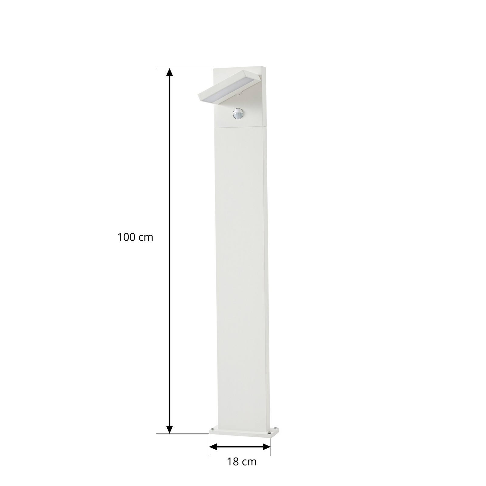 Lucande LED-Wegeleuchte Silvan, weiß, 100 cm, Sensor, IP54