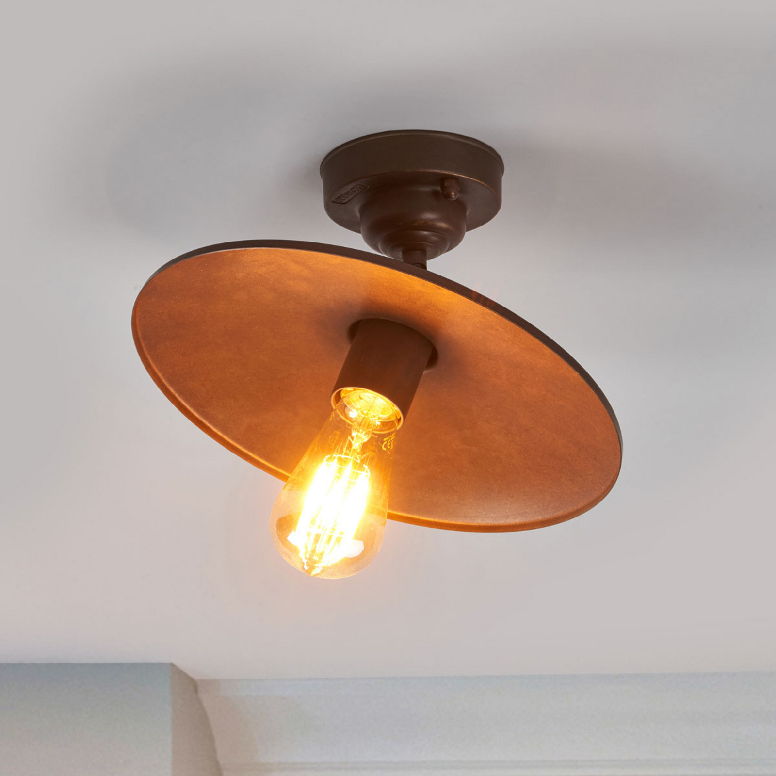 Moretti Luce Plafonieră ALICE din alamă antică - Camera de zi / sufragerie - Casă de țară / Rustic - Metal