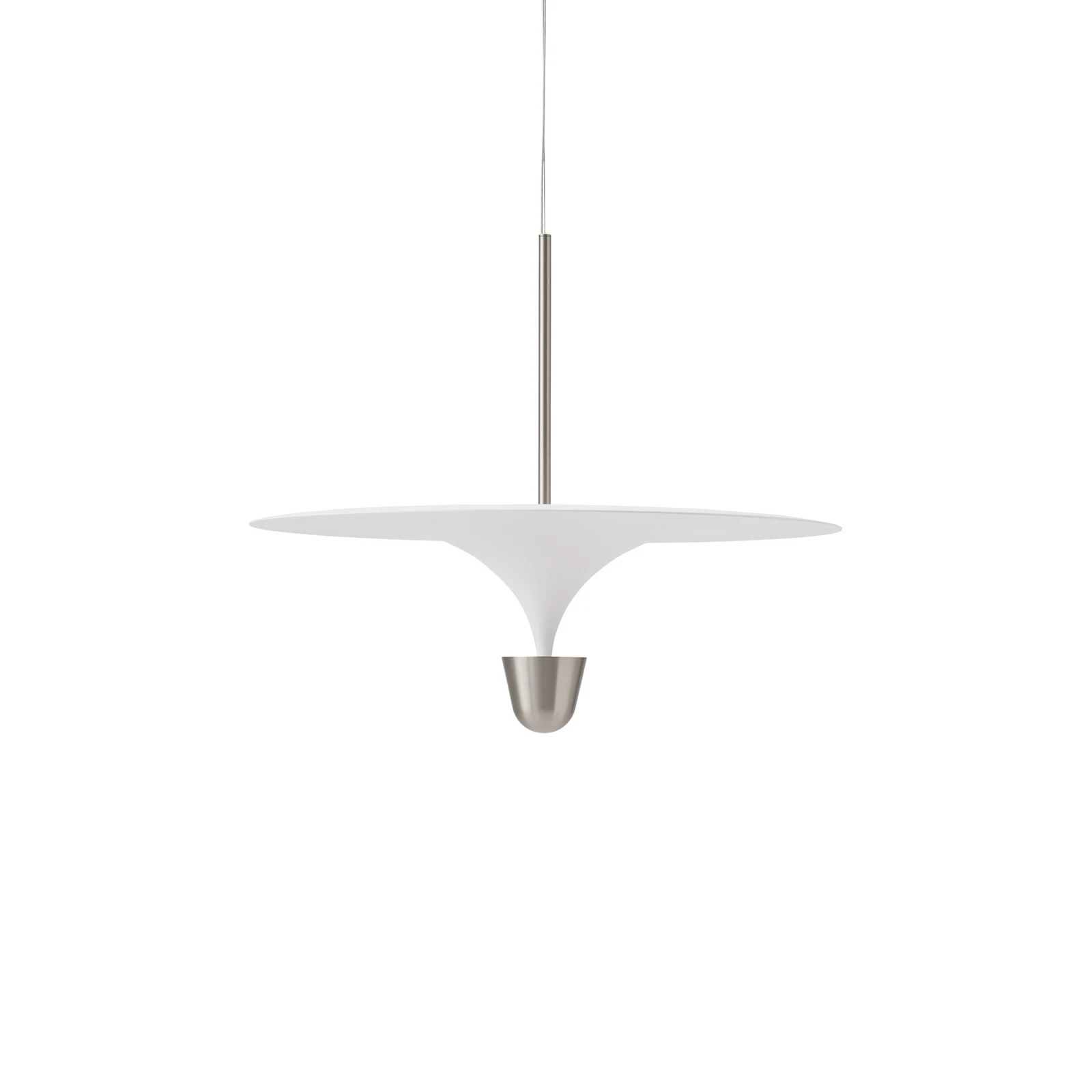 New Works LED hanglamp Kantarell, Ø 60 cm, nikkel
