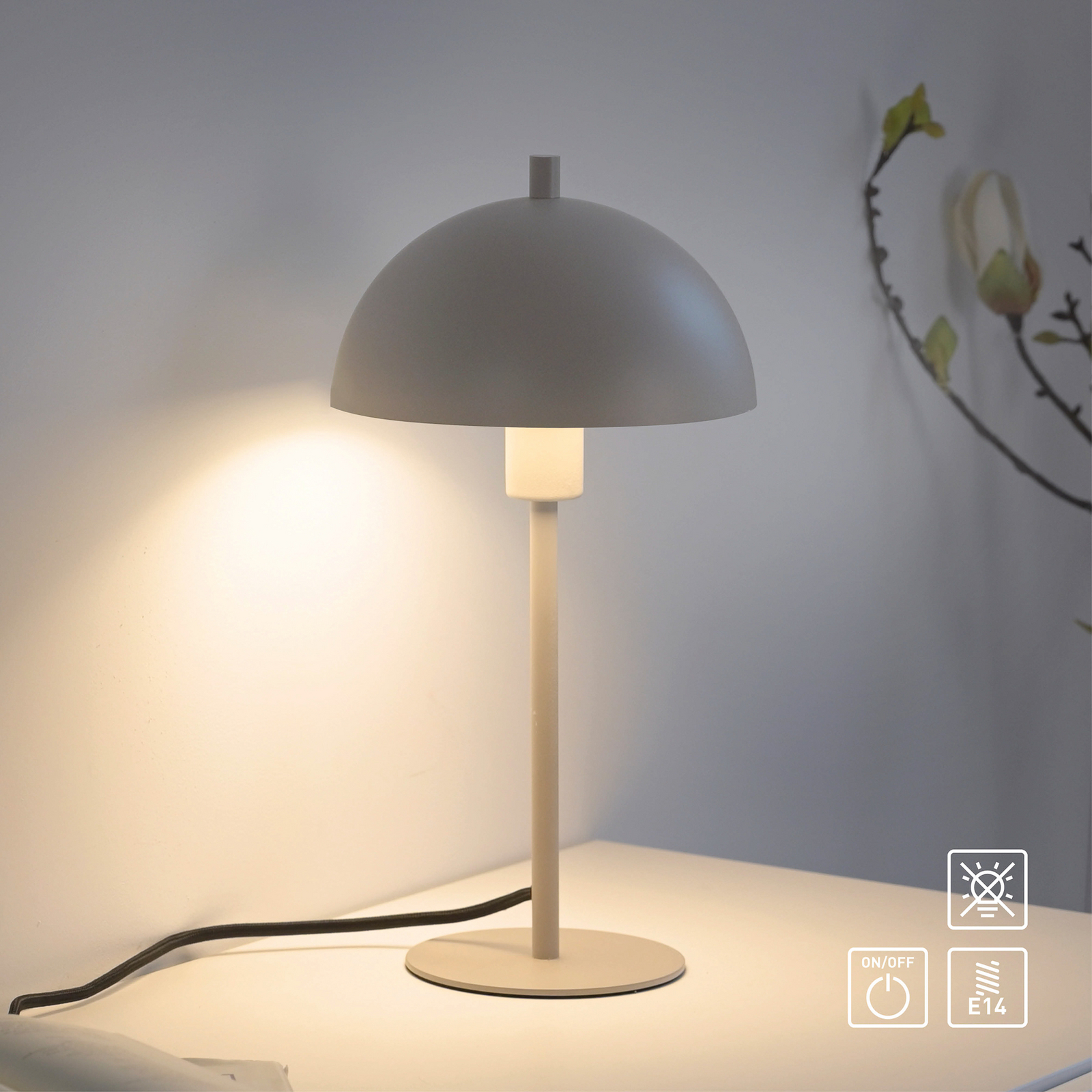 Schöner Wohnen Ali table lamp, sand breeze, iron, E14 Schöner Wohnen Ali table lamp, sand breeze, iron, E14