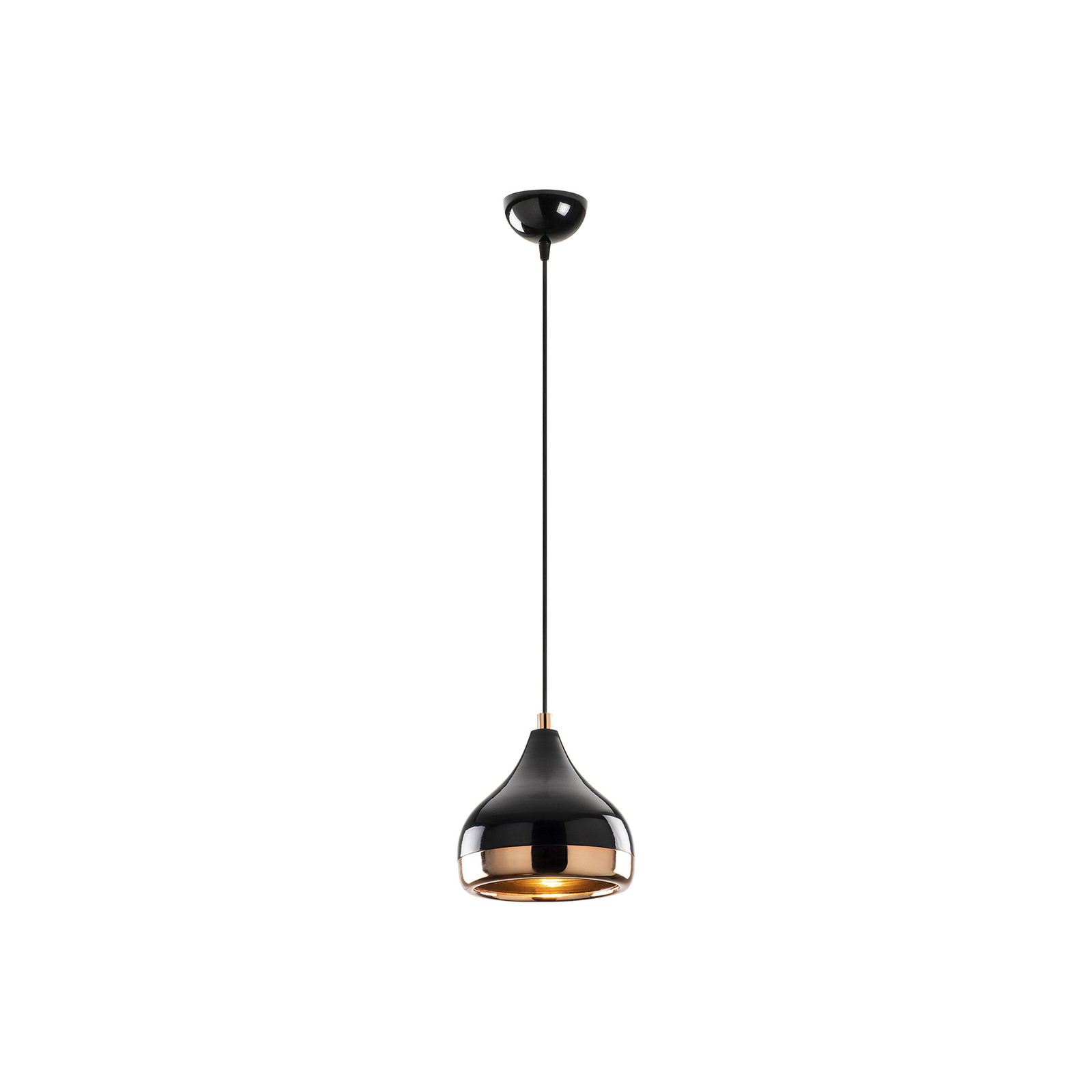 Hanglamp Yildo 6866 1-lamp Ø17cm zwart/koper