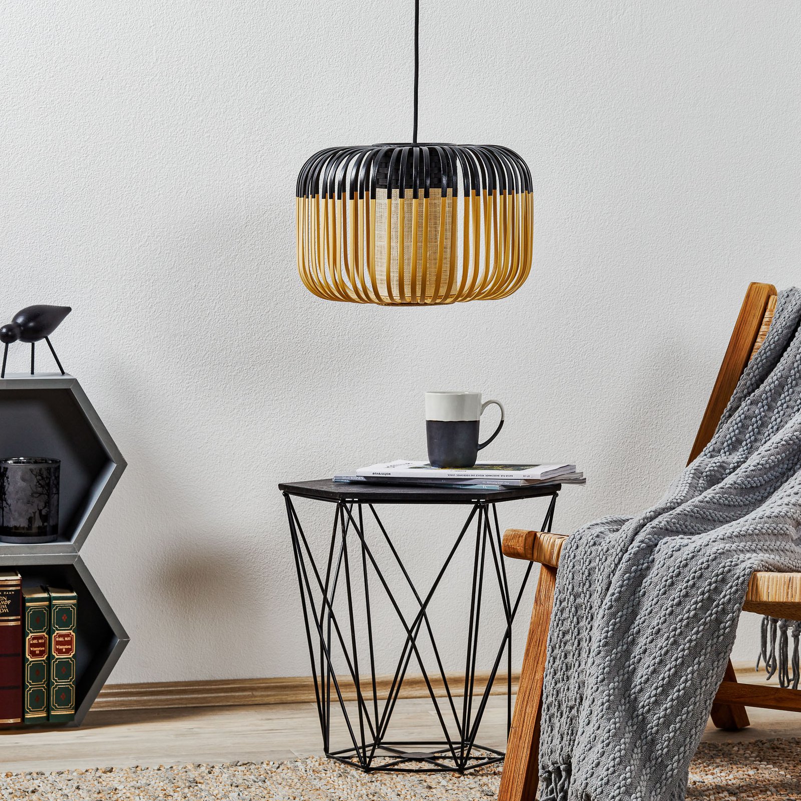 Bamboo Hanglamp S Black - Forestier