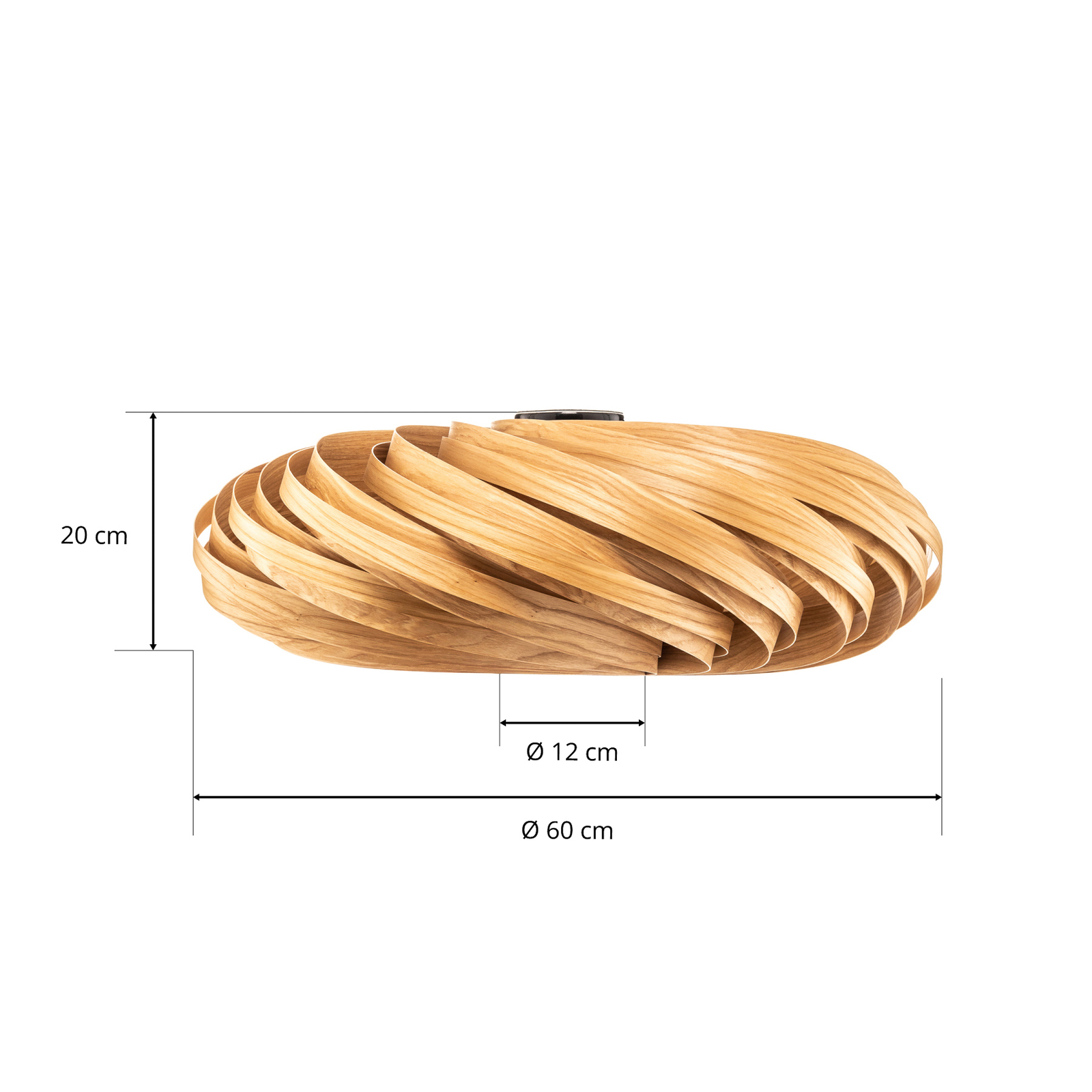 Gofurnit Veneria stropní světlo, dub, Ø 60 cm