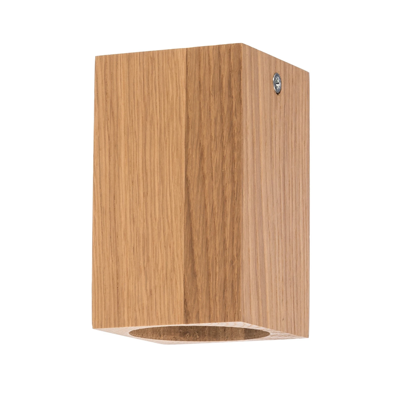 Deckenleuchte Peach Puff, Holz, Höhe 10 cm, Quader