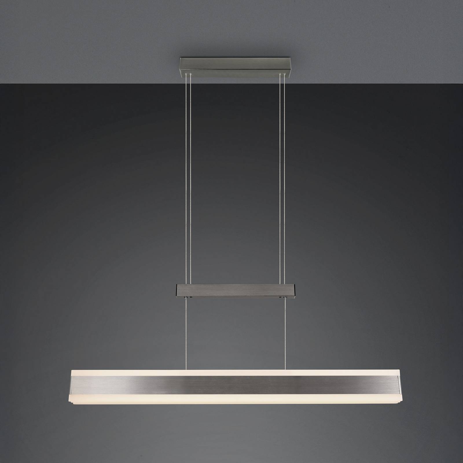 LED-Hängelampe Arcola, nickelfarben, 152 cm, CCT Touchdimmer günstig online kaufen