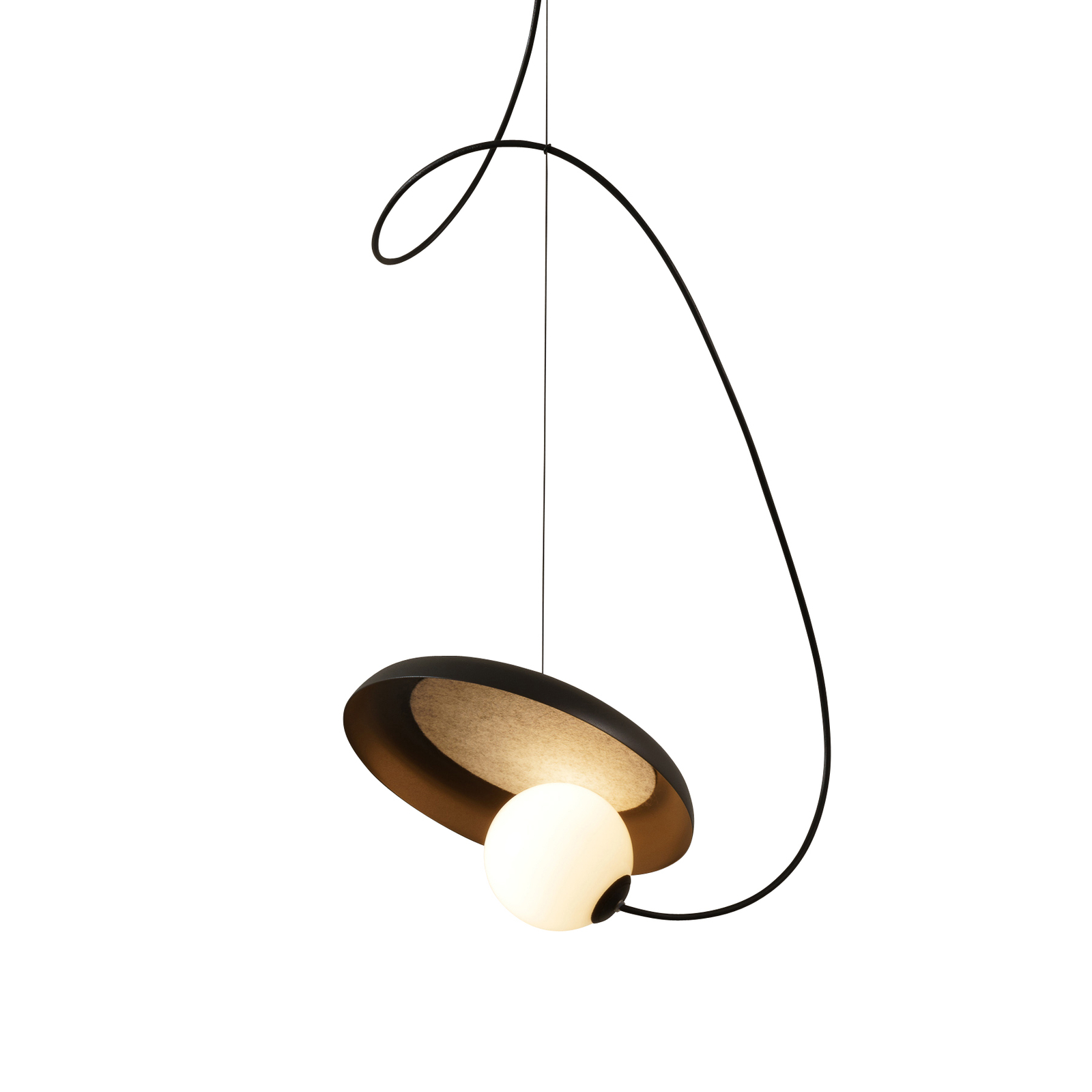 Lampa wisząca Milan Wire Ø 24 cm antracytowa