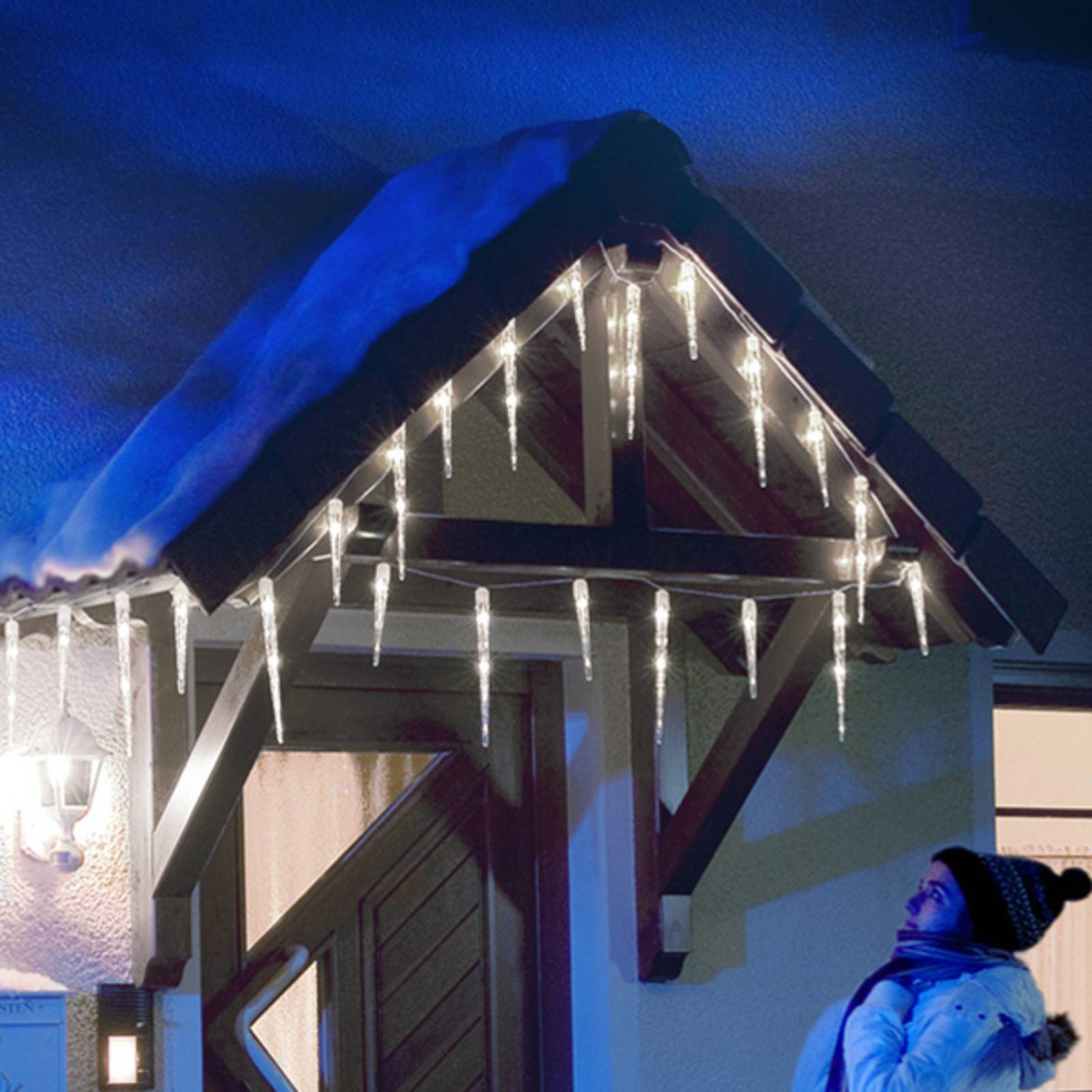 Konstsmide Christmas LED istappar ljusridå med 32 tappar 7,75 m