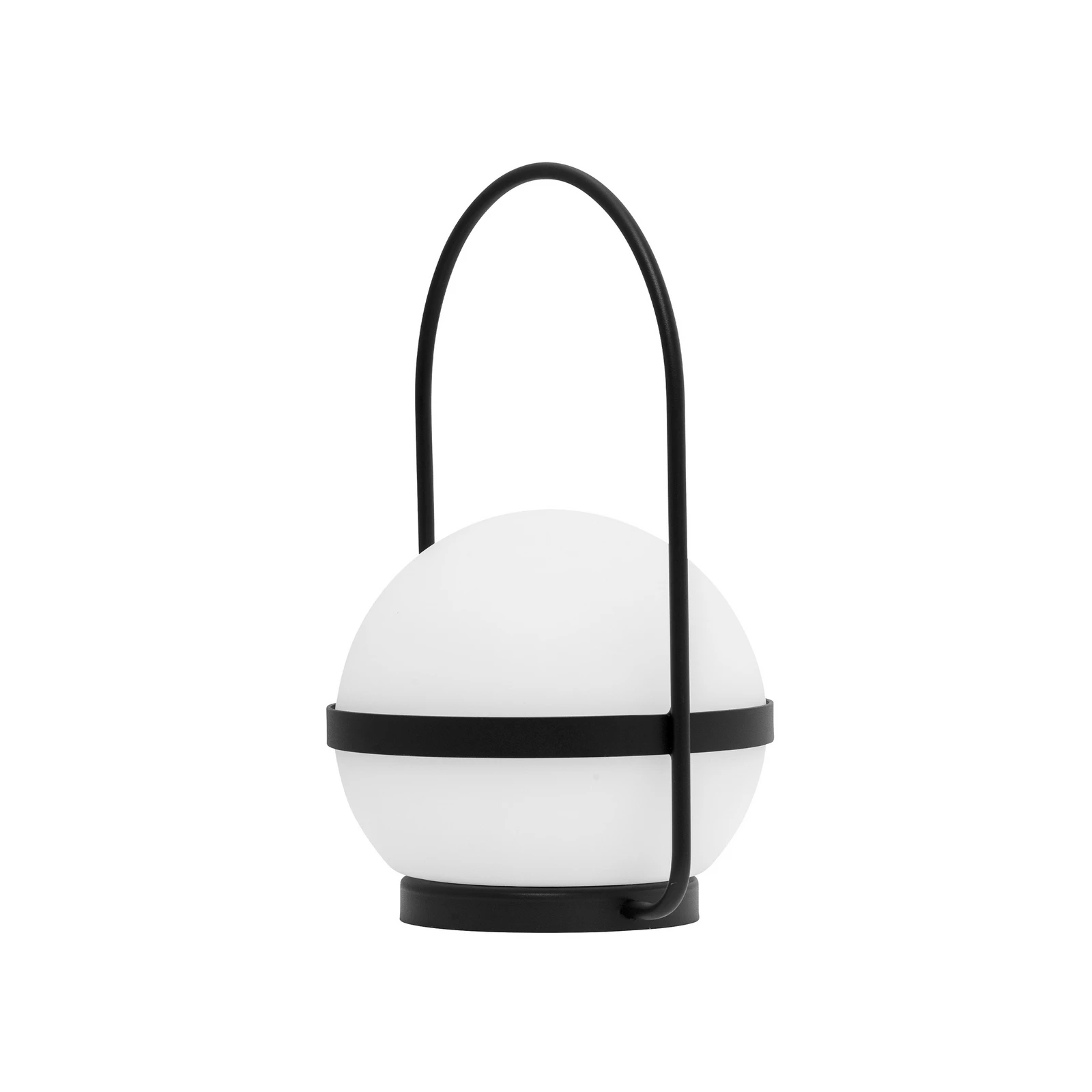 Dyberg Larsen solarna lampa Summer, biela/čierna, výška 26 cm