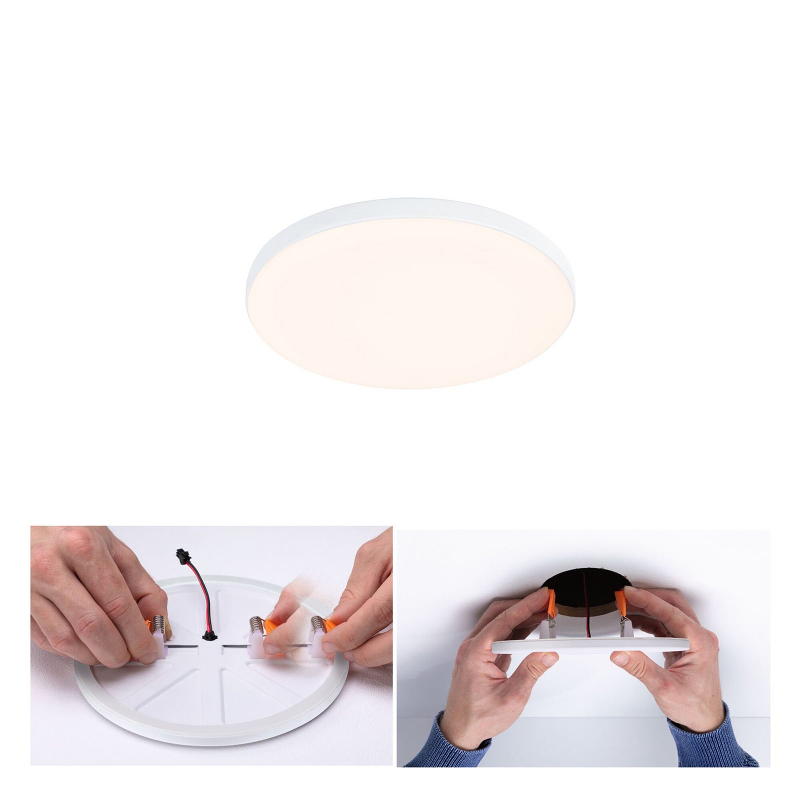Paulmann Veluna Edge LED за вграждане IP44 3,000K Ø 12cm