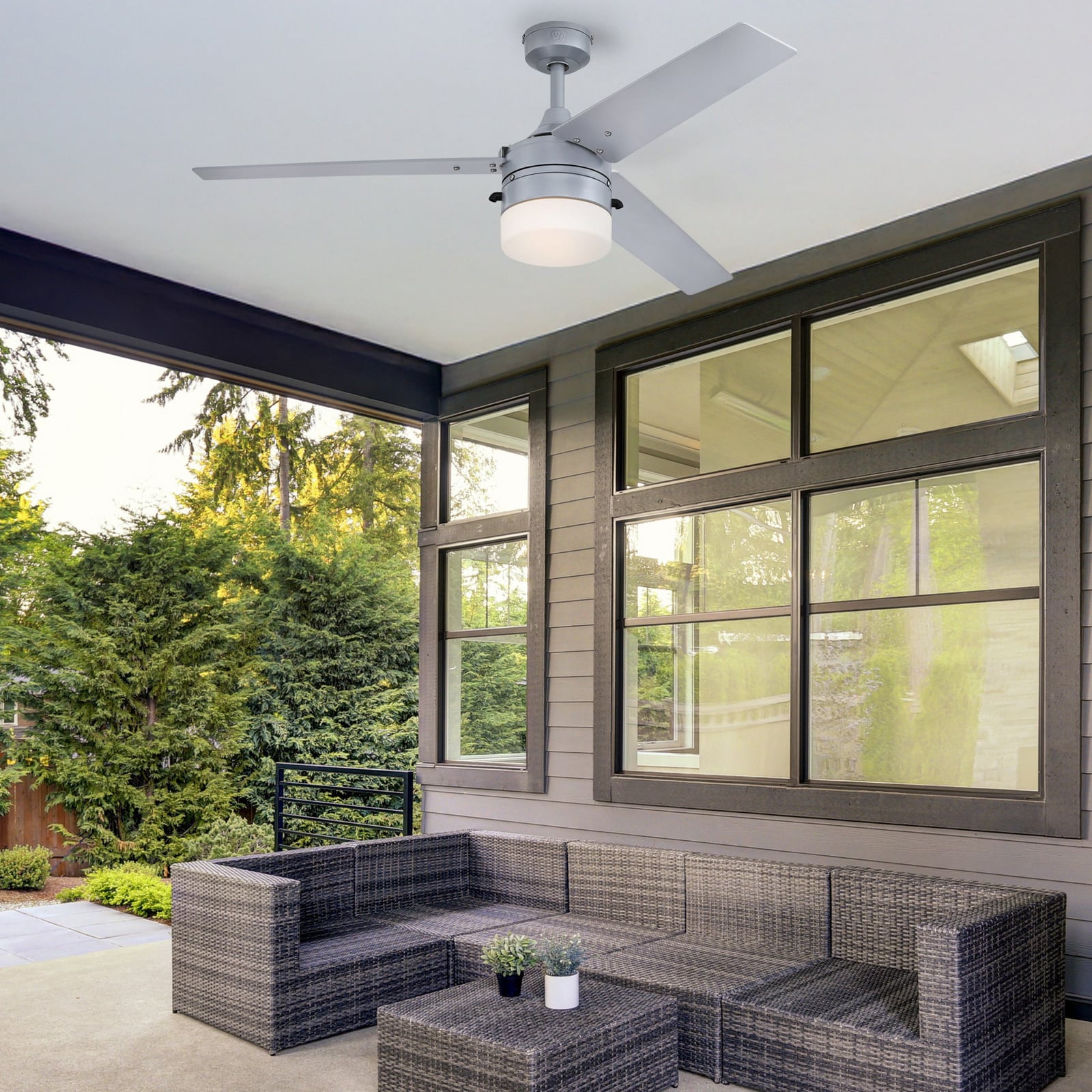 Westinghouse ventilator, svjetlo 7316540, srebrno/crno