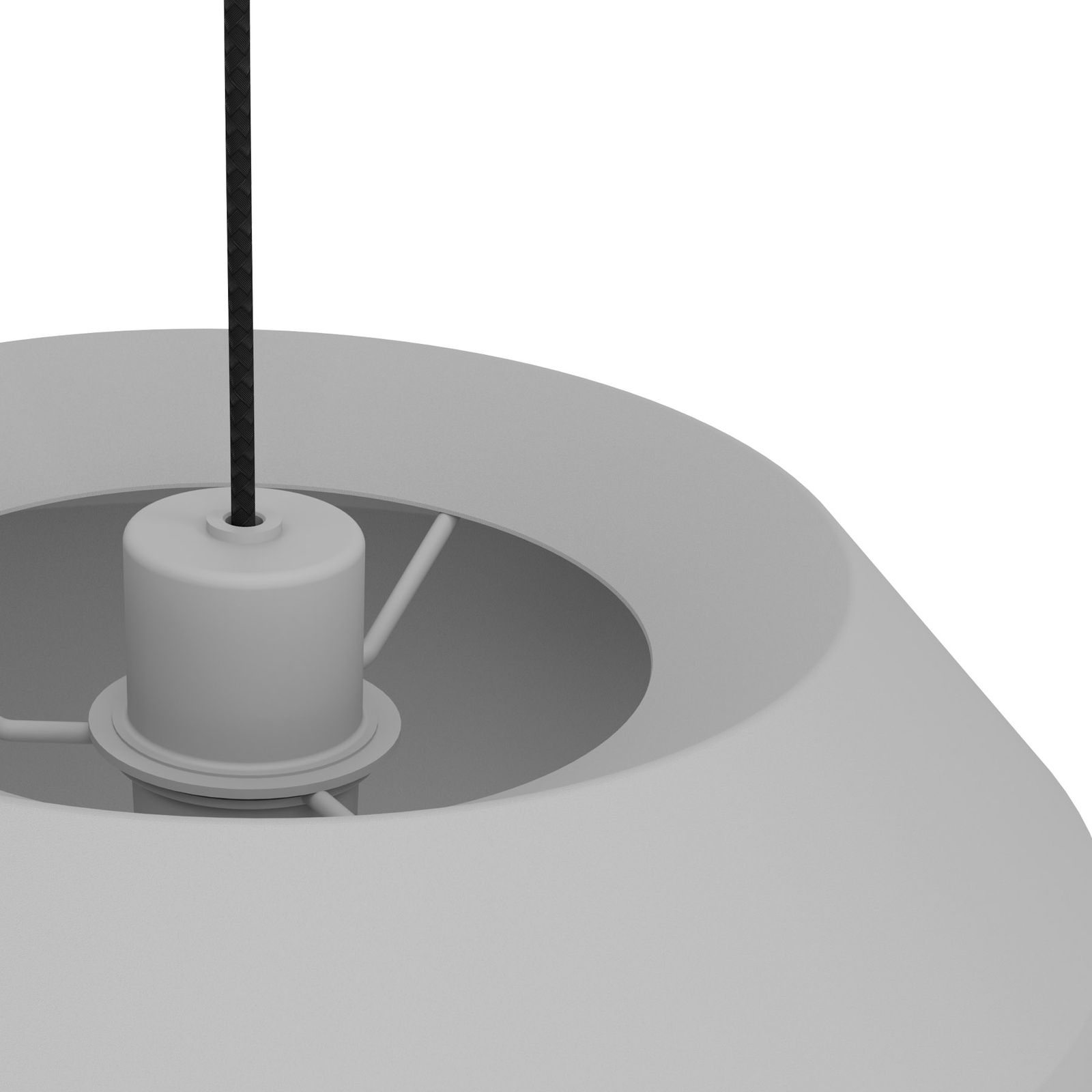 Contrisa pendant light in grey, 1-bulb, Ø 38 cm