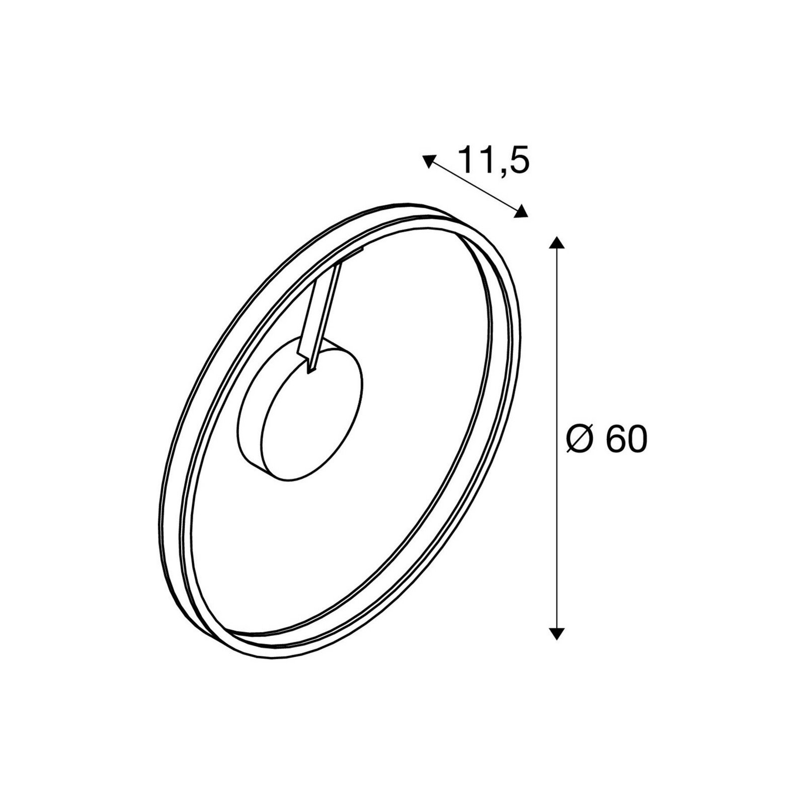 SLV plafonieră LED One Ø 60 cm alb metal CCT - Camera de zi / sufragerie - Modern - Aluminiu