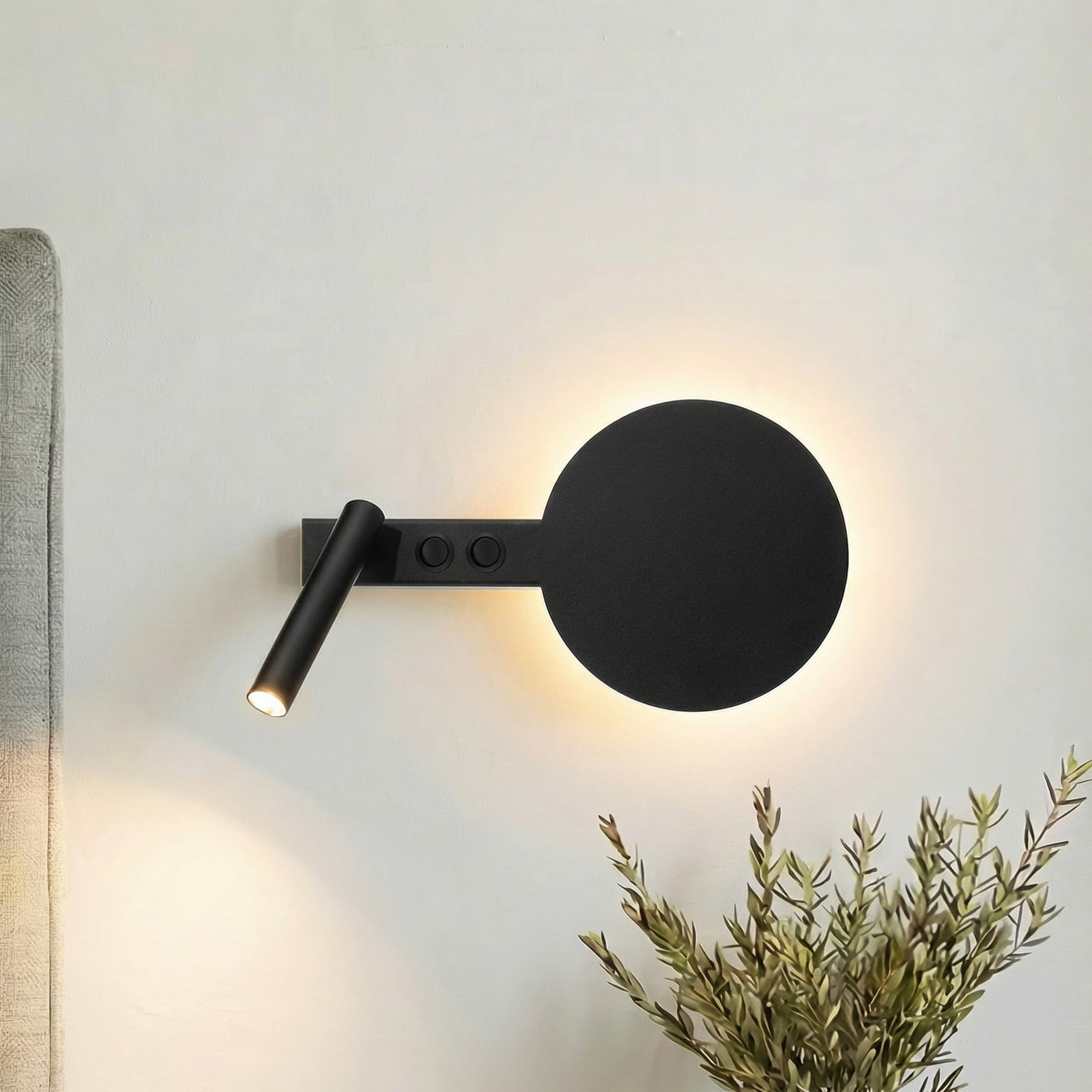 SIGMA Aplică de perete Hotel Mood B negru metal G9 - dormitor - Modern