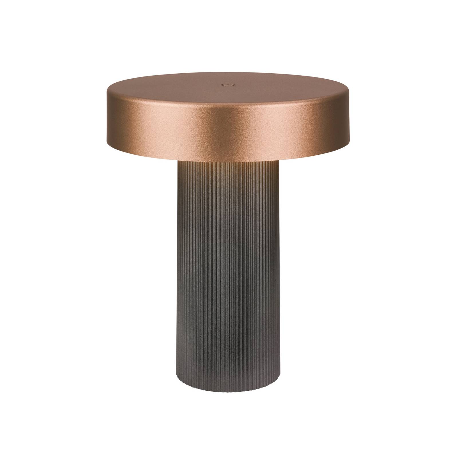 LED-Akku-Tischlampe Bito, bronze/anthrazit, Höhe 20 cm, IP44