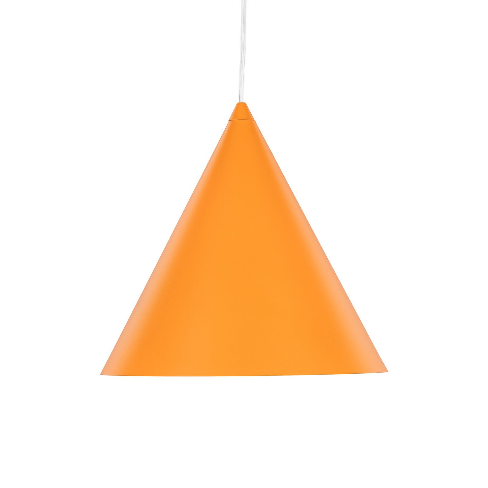 Cono pendant light, 1-bulb, Ø 25 cm, orange, E27