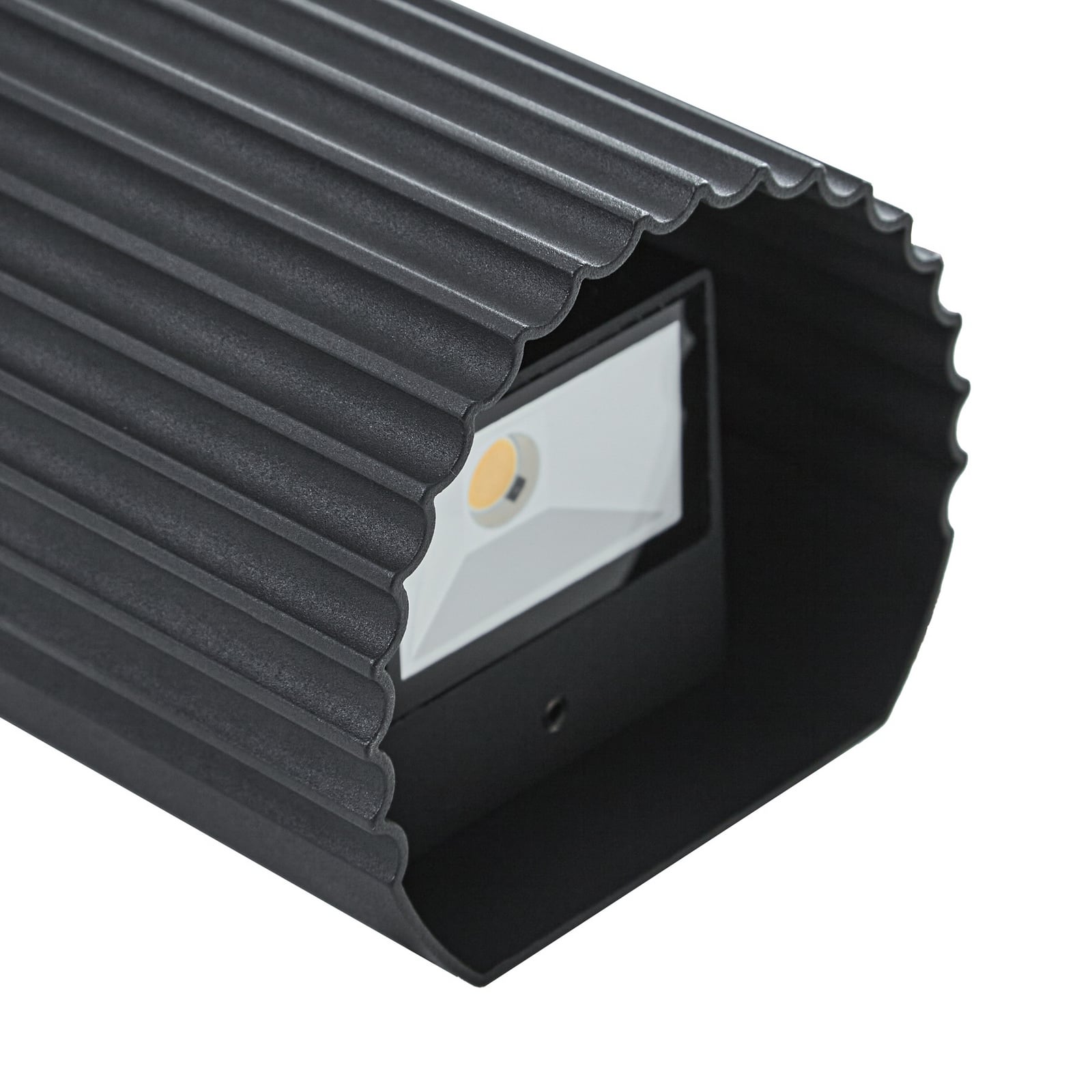 Venkovní nástěnné svítidlo Ralino LED, IP65, hliník, černá, dvouplamenová -