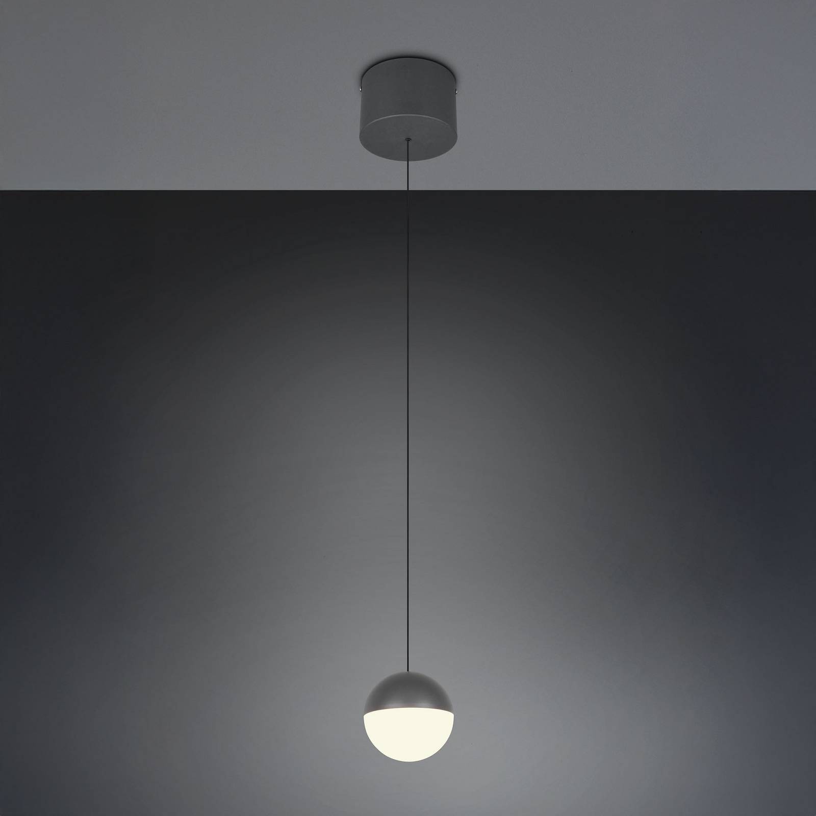 Reality Leuchten Suspension LED Senta, anthracite, Ø 10 cm, 3 000 K, à 1 lampe.