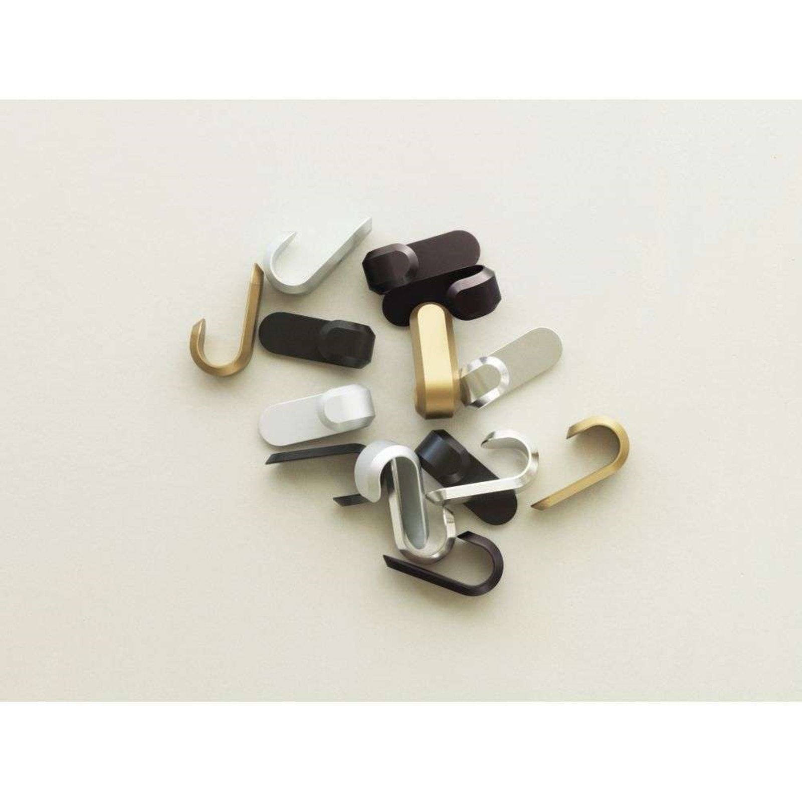 Curve Mini Hooks 2 pcs. Silver - Normann Copenhagen