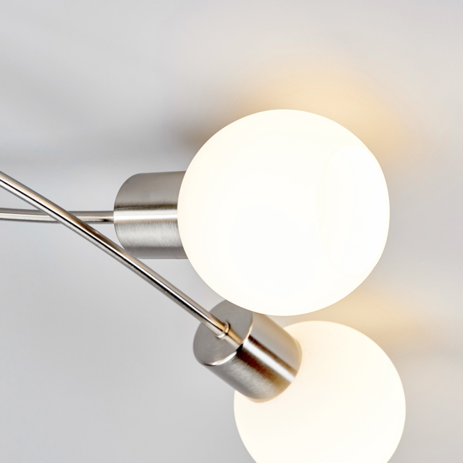 Elaina 3 Ceiling Lamp Matt Nickel - Lindby
