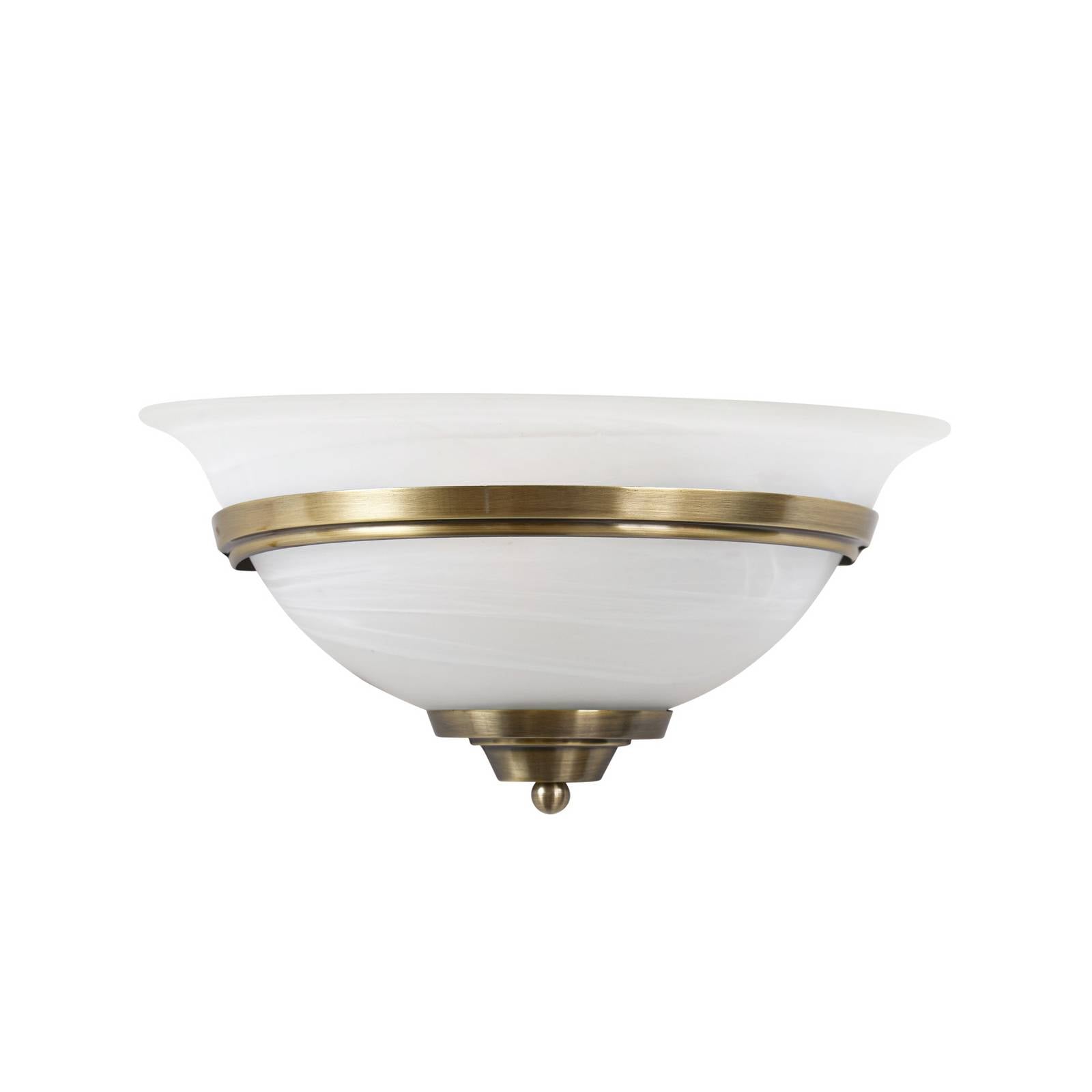 Lindby Wandleuchte Irimia, 31 cm, altmessing, Glas