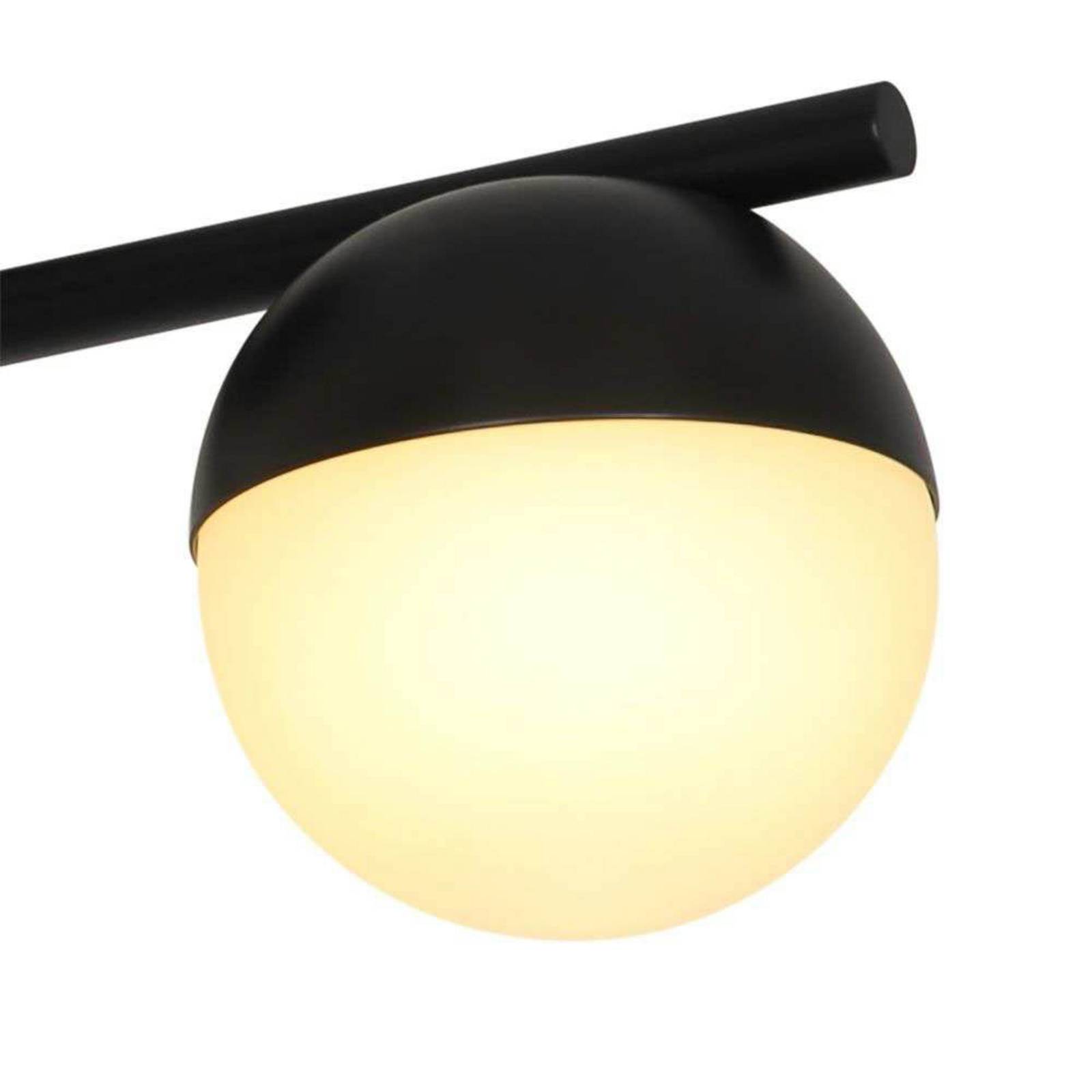 Deckenleuchte Contina, schwarz, Ø 48 cm, Metall/Gas günstig online kaufen