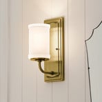 Wandlamp Vetivene, messing, hoogte 31 cm, metaal, IP44 G9-LED