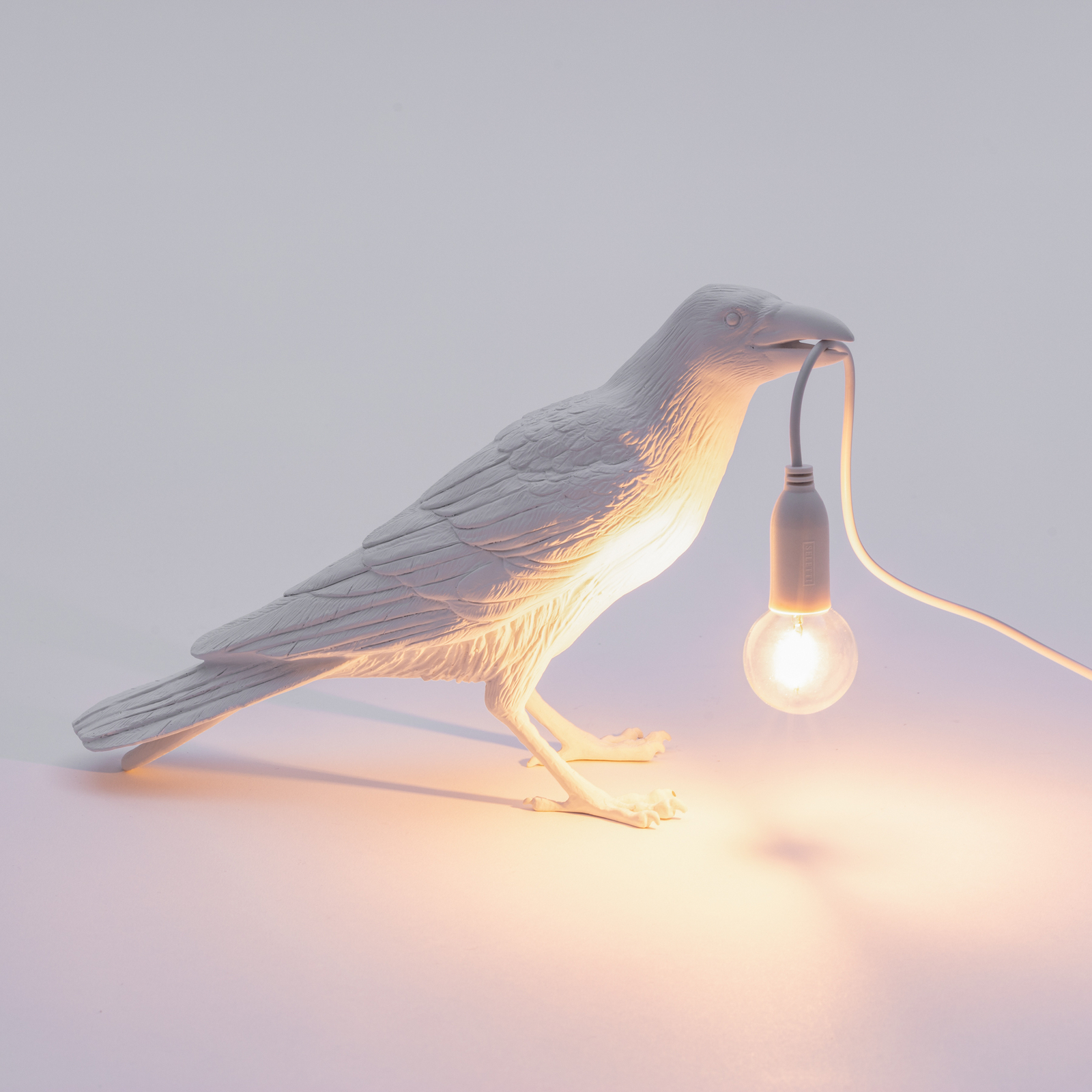 LED decoratie-terraslamp Bird Lamp, wachtend, wit