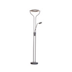 LED-gulvlampe Davos, sandgrå, højde 180 cm, 2 lyskilder, CCT