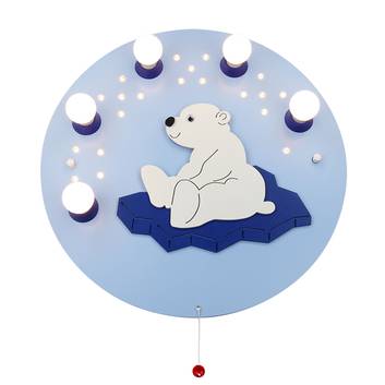 Vegglampe Isbjørn, lyseblå, 5 lyskilder