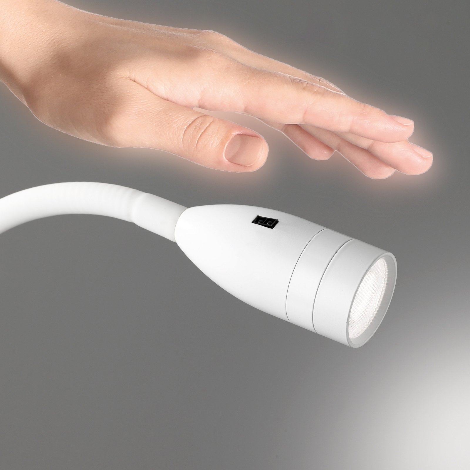 Applique murale LED Sten, blanc, hauteur 61 cm, commande gestuelle Applique murale LED Sten, blanc, hauteur 61 cm, commande gestuelle