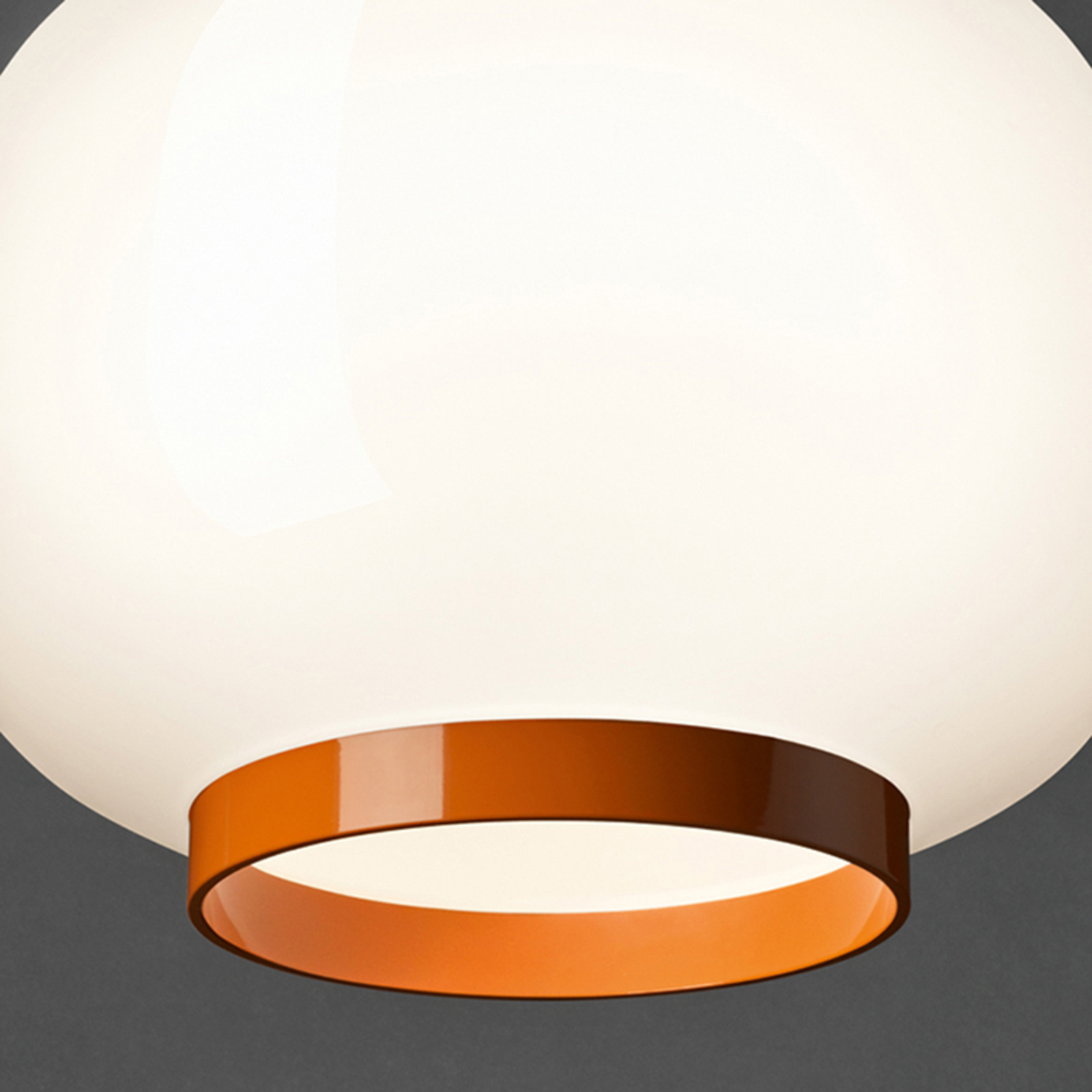 FOSCARINI Foscarini Chouchin Reverse 1 hanging lamp orange, for Kitchen, blown glass, painted, E27, 21 W, energy efficiency: A+, H: 31 cm
