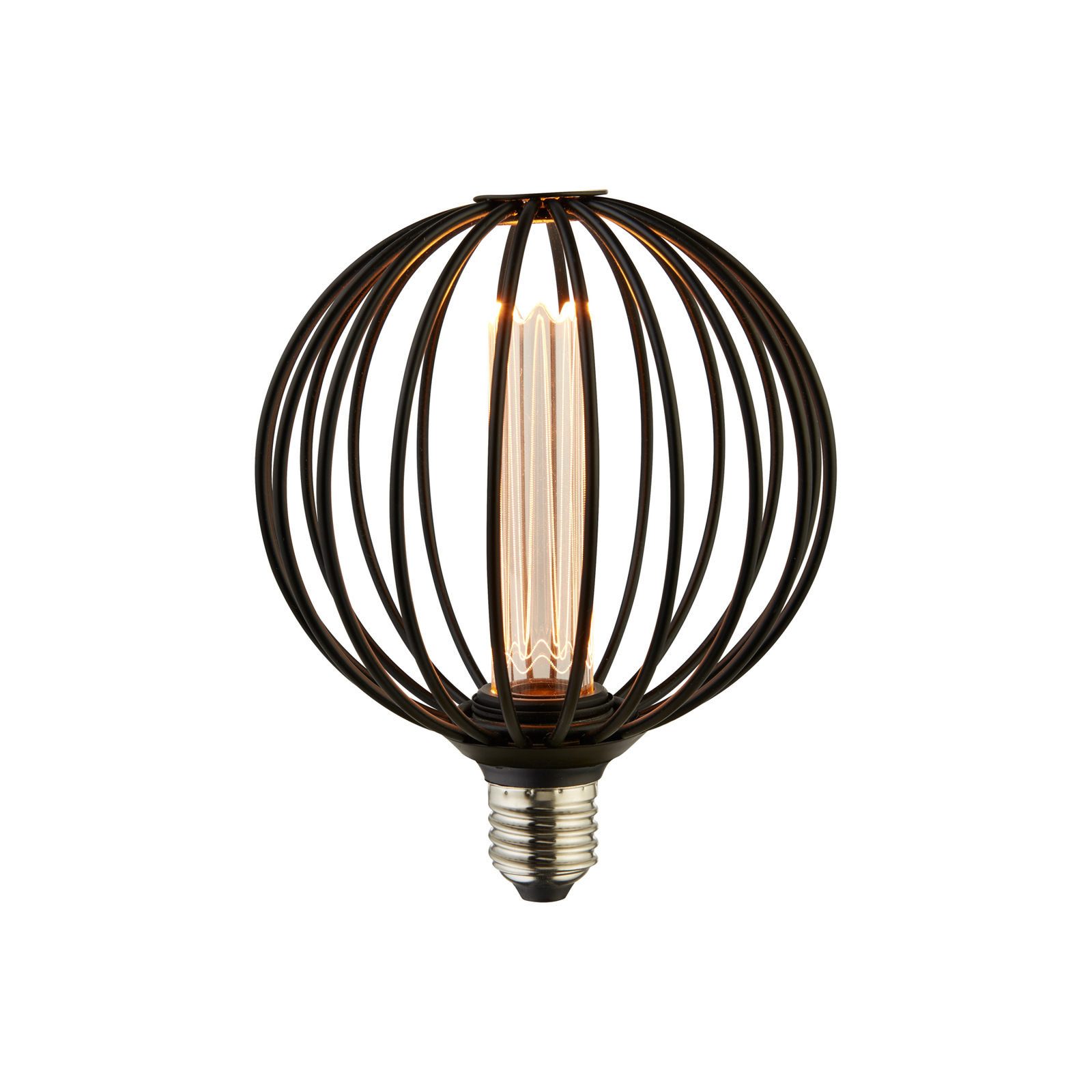 Żarówka LED Globe, czarna, E27, 3,5 W, 1800 K, ściemniana