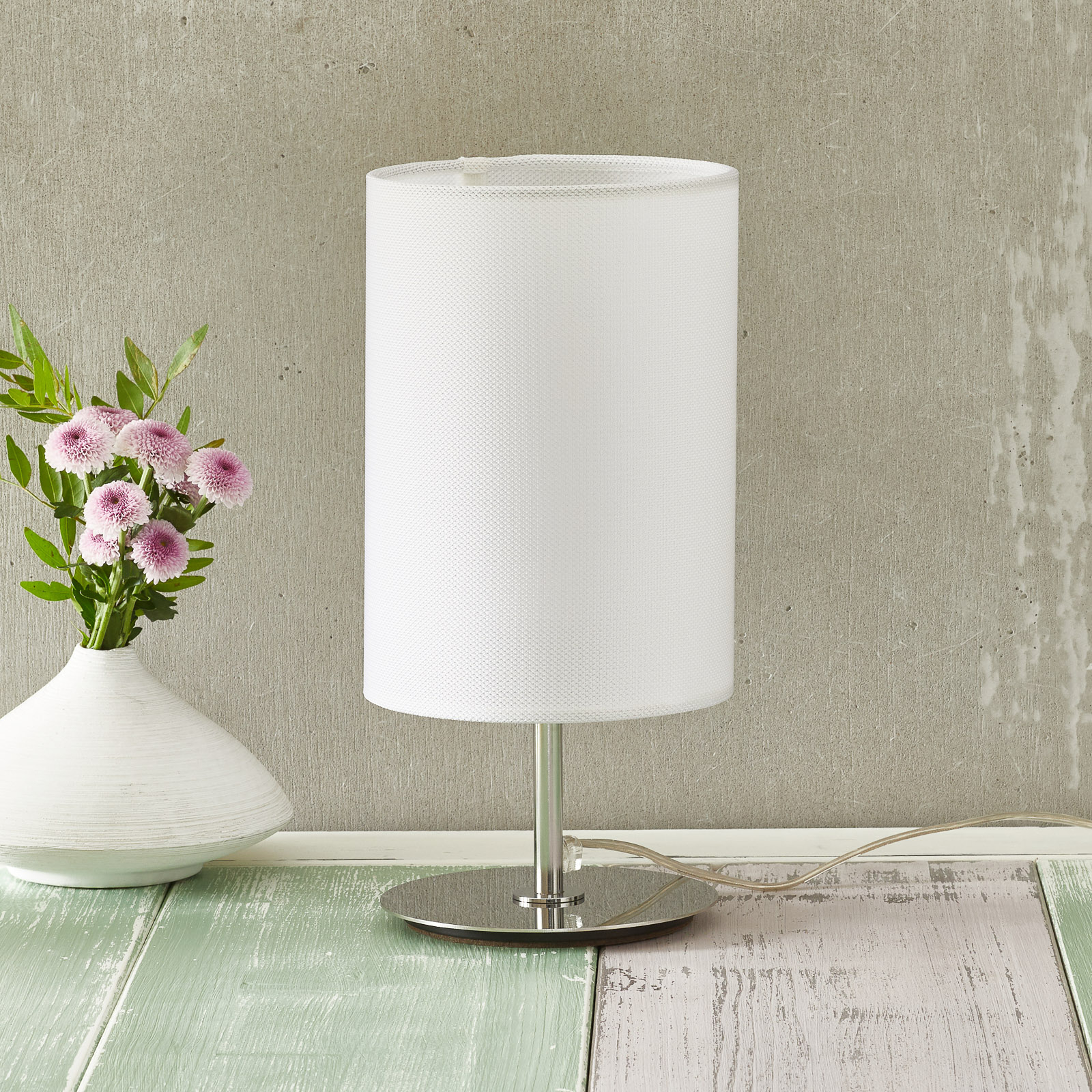 Lámpara de mesa Stilo Lumetto blanca