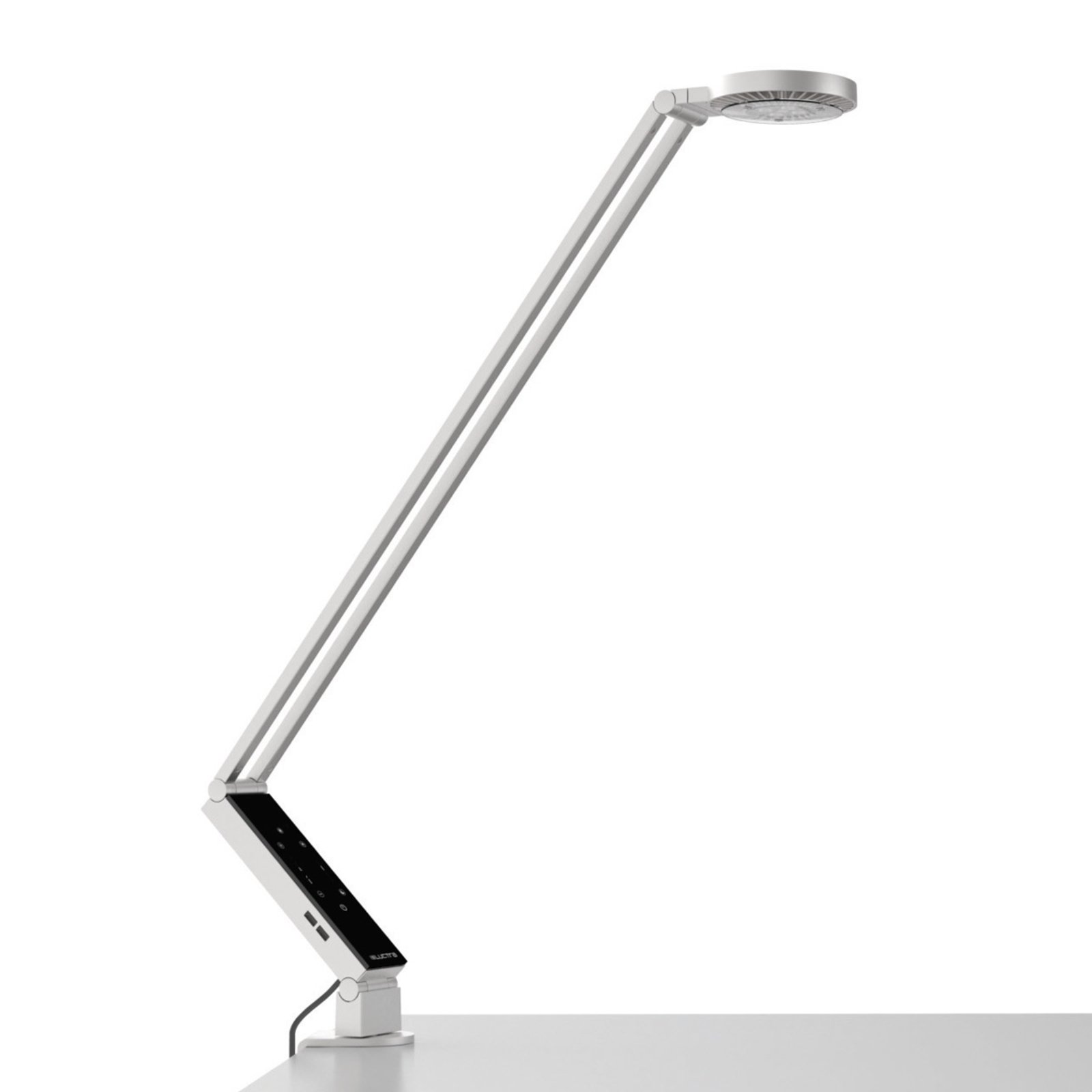 Luctra TableProRadial table lamp clamp aluminium, for Workroom / Office, aluminium, zinc, steel, glass, plastic, 10.5 W, energy efficiency: A+, H: 90 cm
