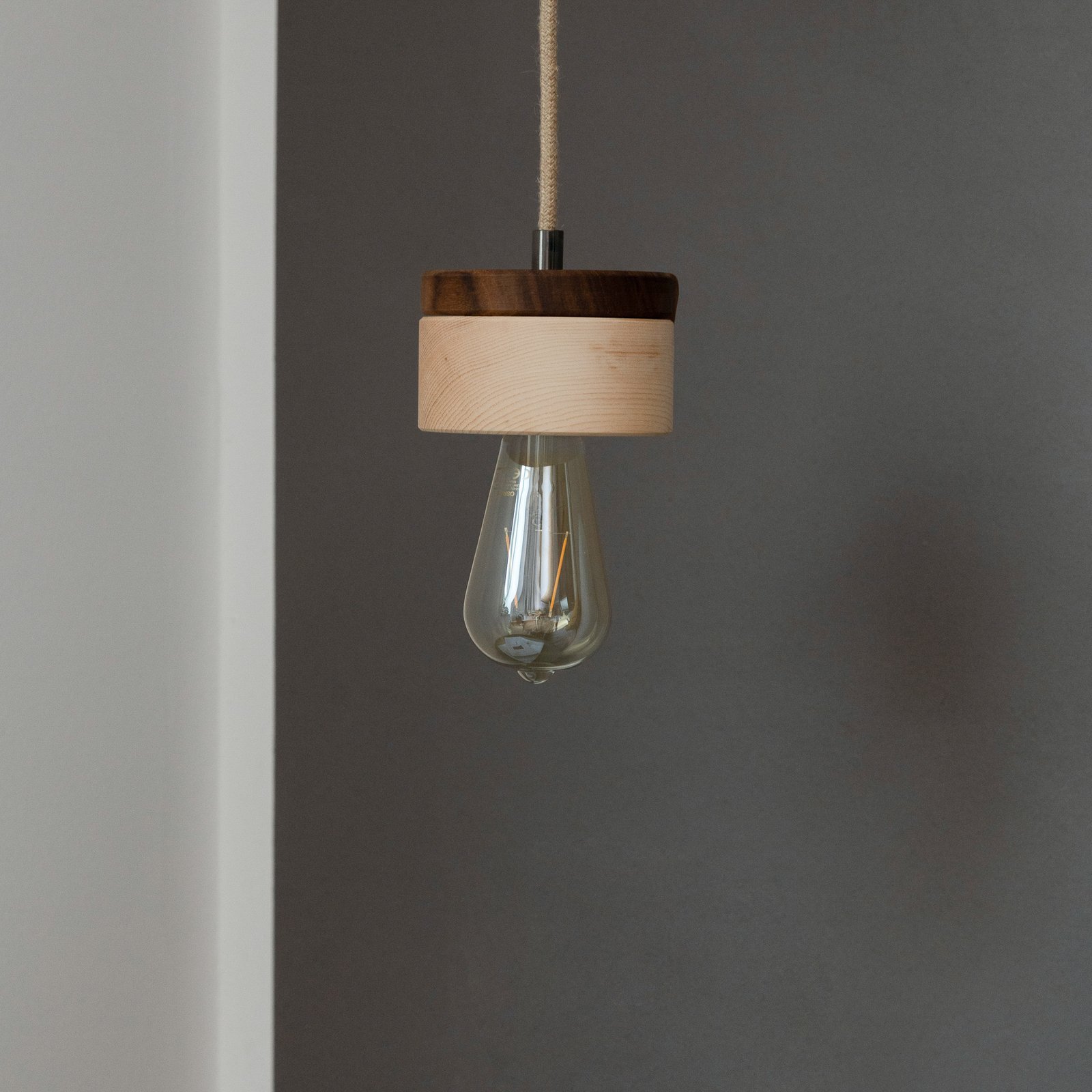 ALMUT 0239 pendant light, vegan production, Swiss stone pine