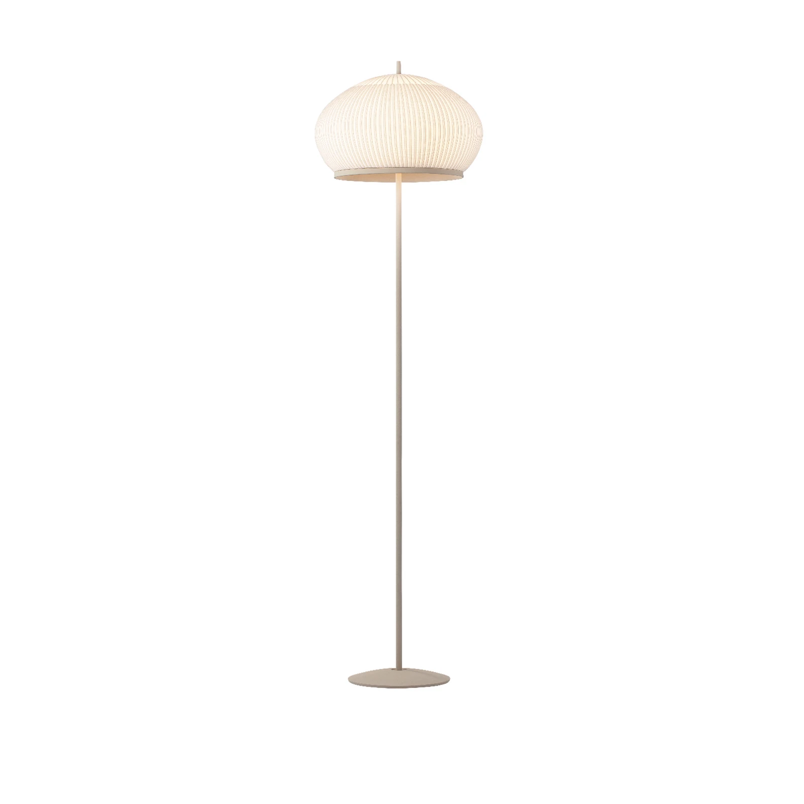 Vibia LED-gulvlampe KNIT, 170 x 45 cm, beige tekstil/metall