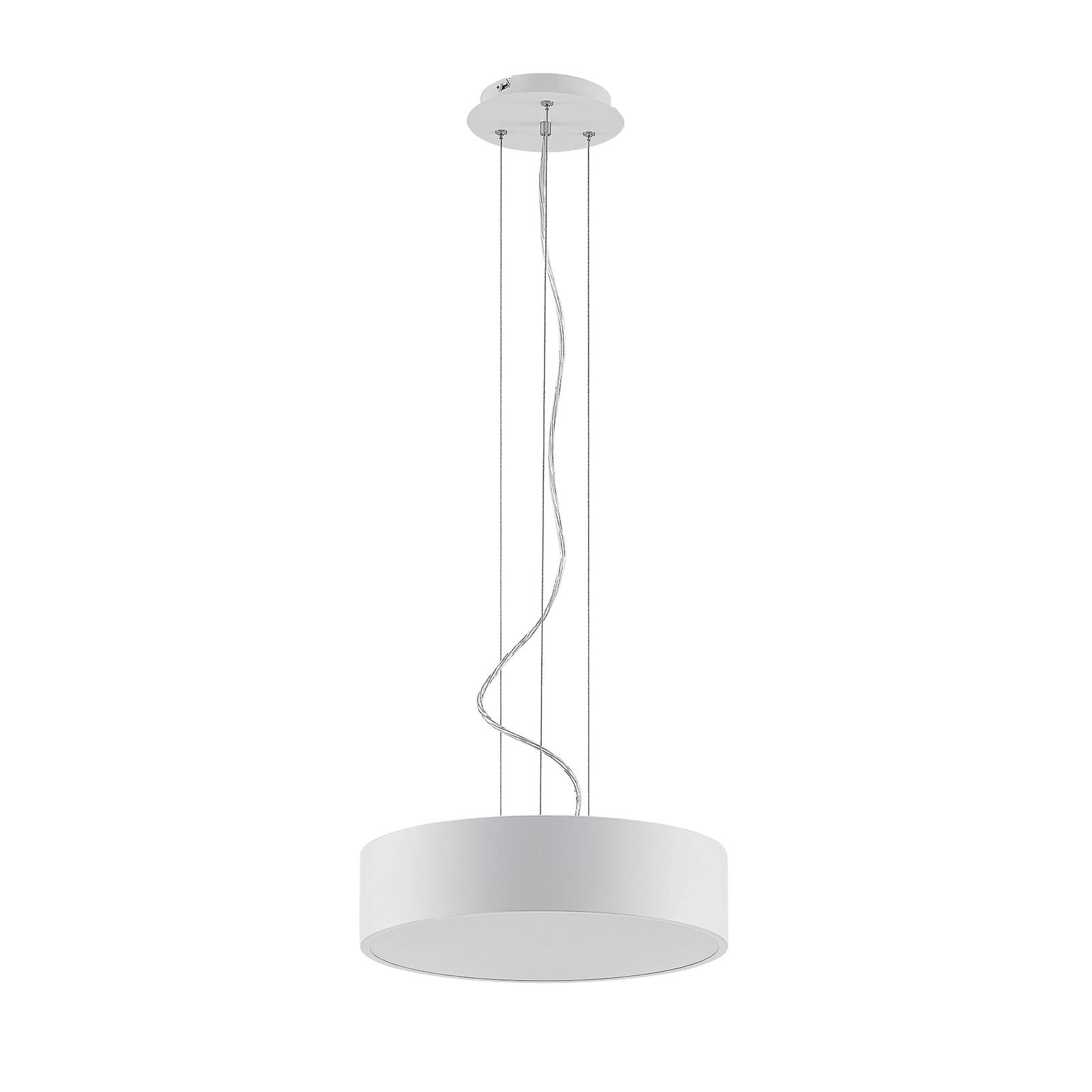 Lampa wisząca Arcchio LED Noabelle, Ø 40 cm, biała, metalowa