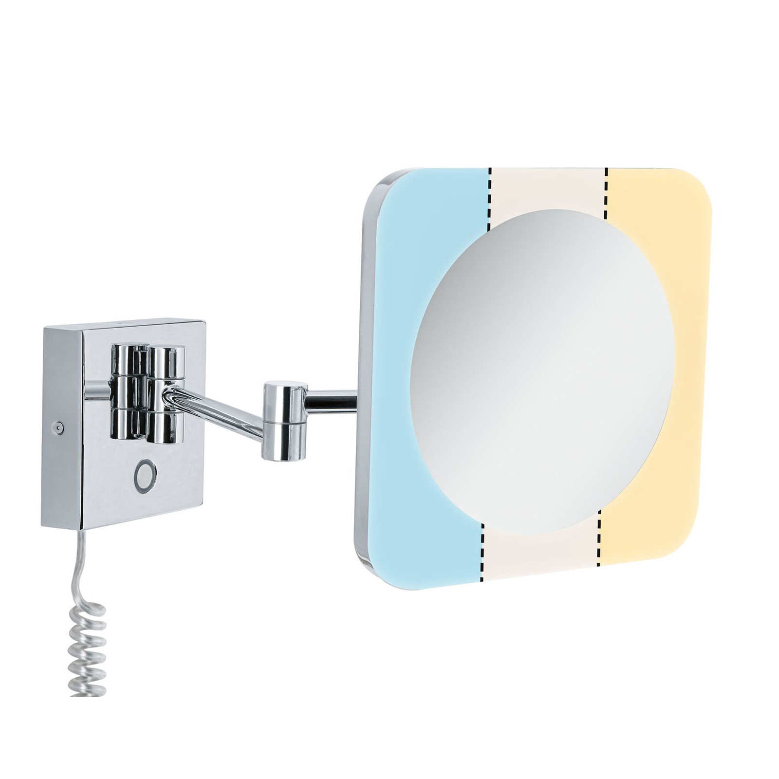 Paulmann Jora LED cosmetic mirror IP44 WhiteSwitch, for Bathroom, metal, acrylic, 3.3 W, energy efficiency: A+, W: 19 cm, H: 20.5 cm