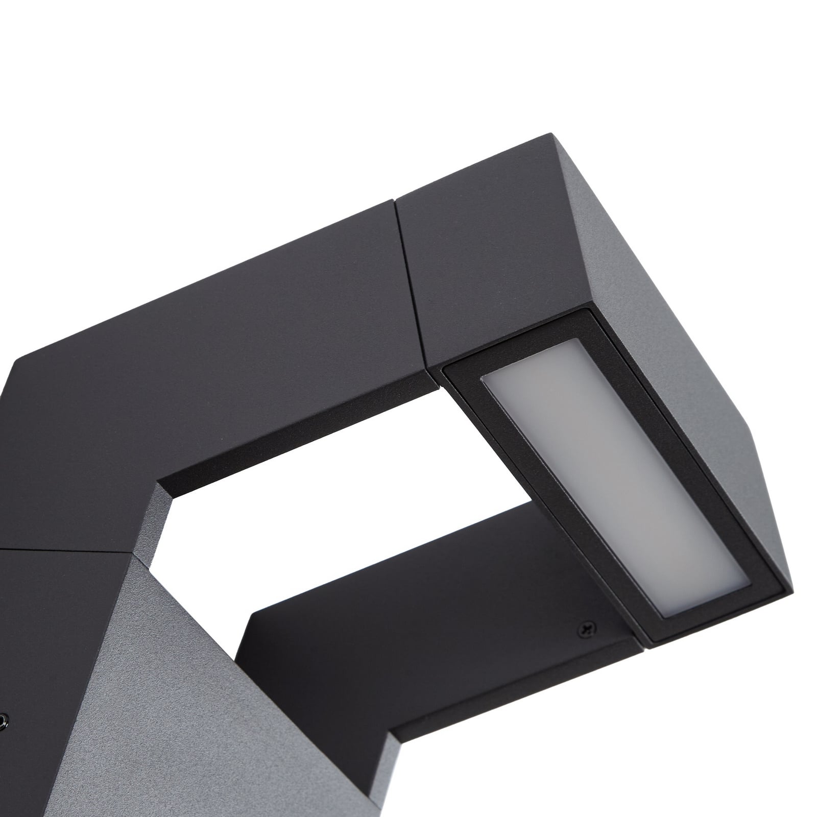 Candeeiro de parede exterior LED Arcchio Kovato, cinzento escuro, IP65