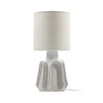 WHITE BILLY 02 bordlampe, stentøj, tekstil, E27 – Serax
