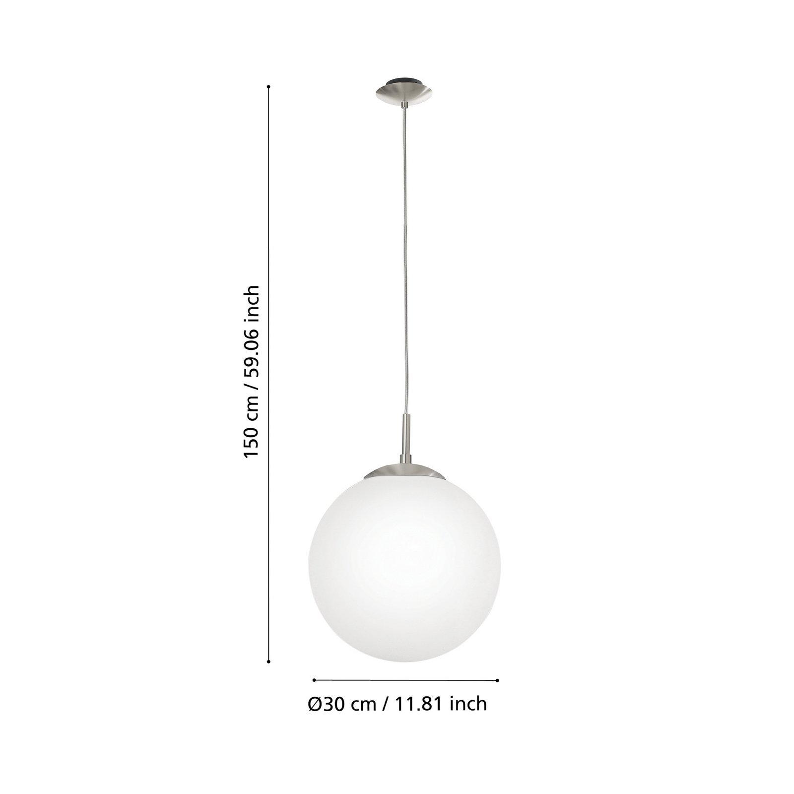 Elegantti Rondo-riippuvalaisin 30 cm