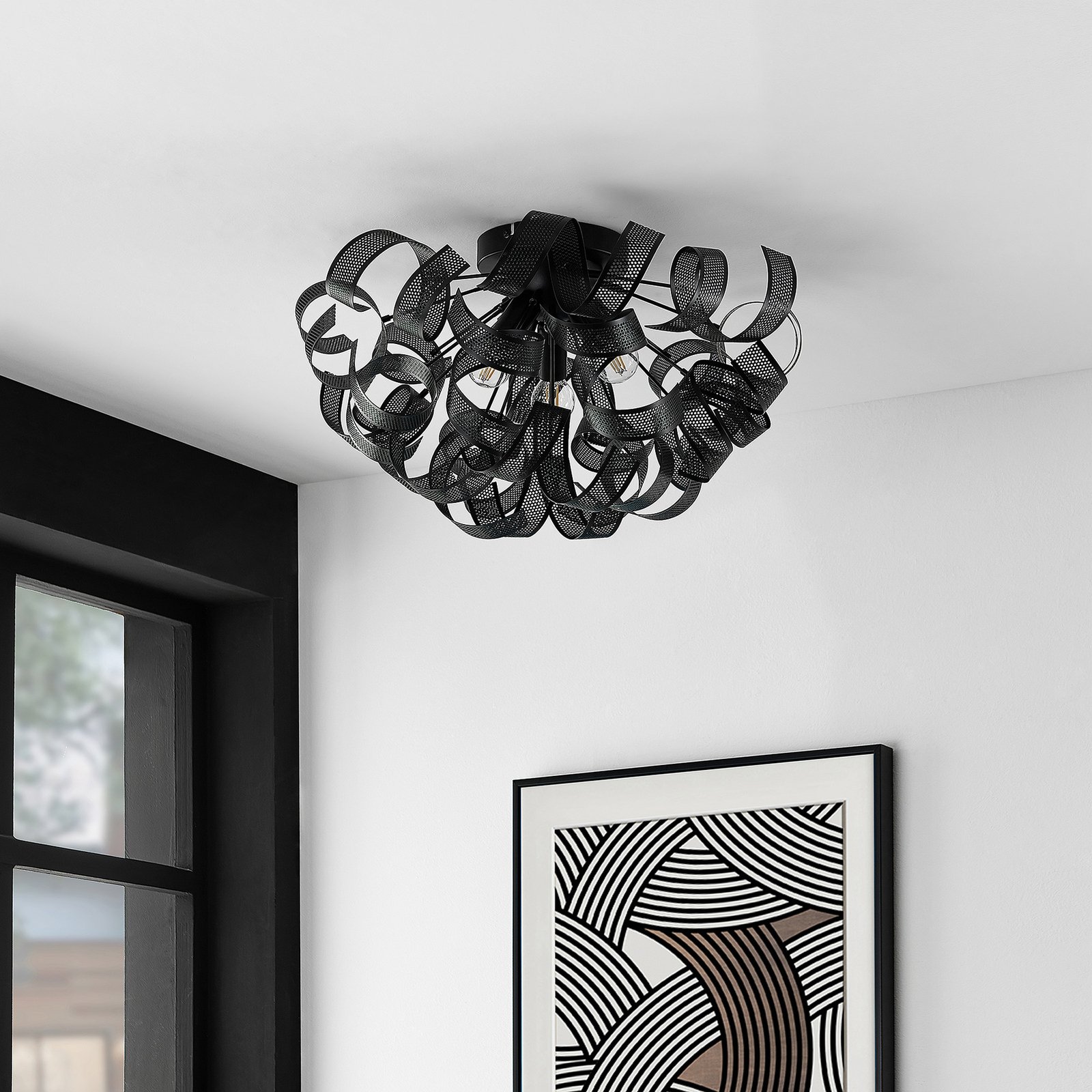 Lindby Omina taklampe, svart